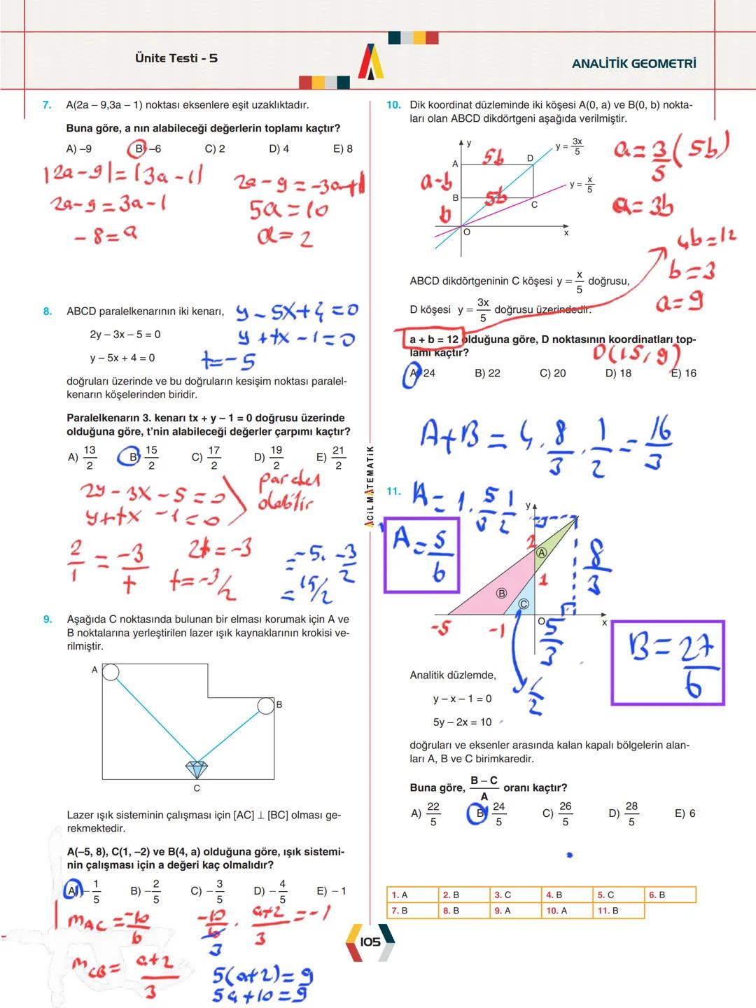 -
ÜNİTE 2-
ANALİTİK GEOMETRİ
.
•
•
.
Analitik Düzlem
İki Nokta Arasındaki Uzaklık
Bir Doğru Parçasını içten ve Dıştan Bölme
Doğrunun Eğimi v