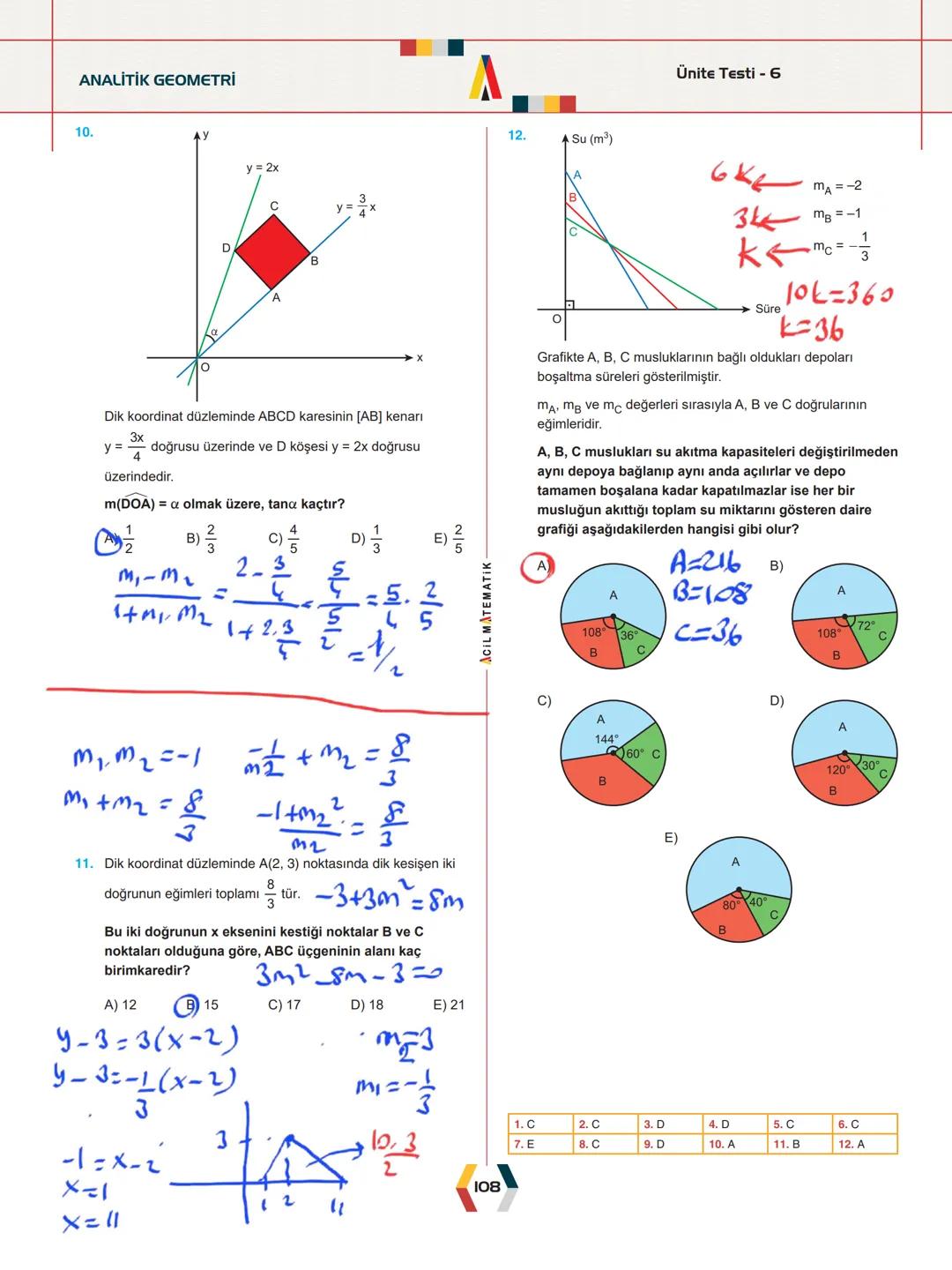 -
ÜNİTE 2-
ANALİTİK GEOMETRİ
.
•
•
.
Analitik Düzlem
İki Nokta Arasındaki Uzaklık
Bir Doğru Parçasını içten ve Dıştan Bölme
Doğrunun Eğimi v