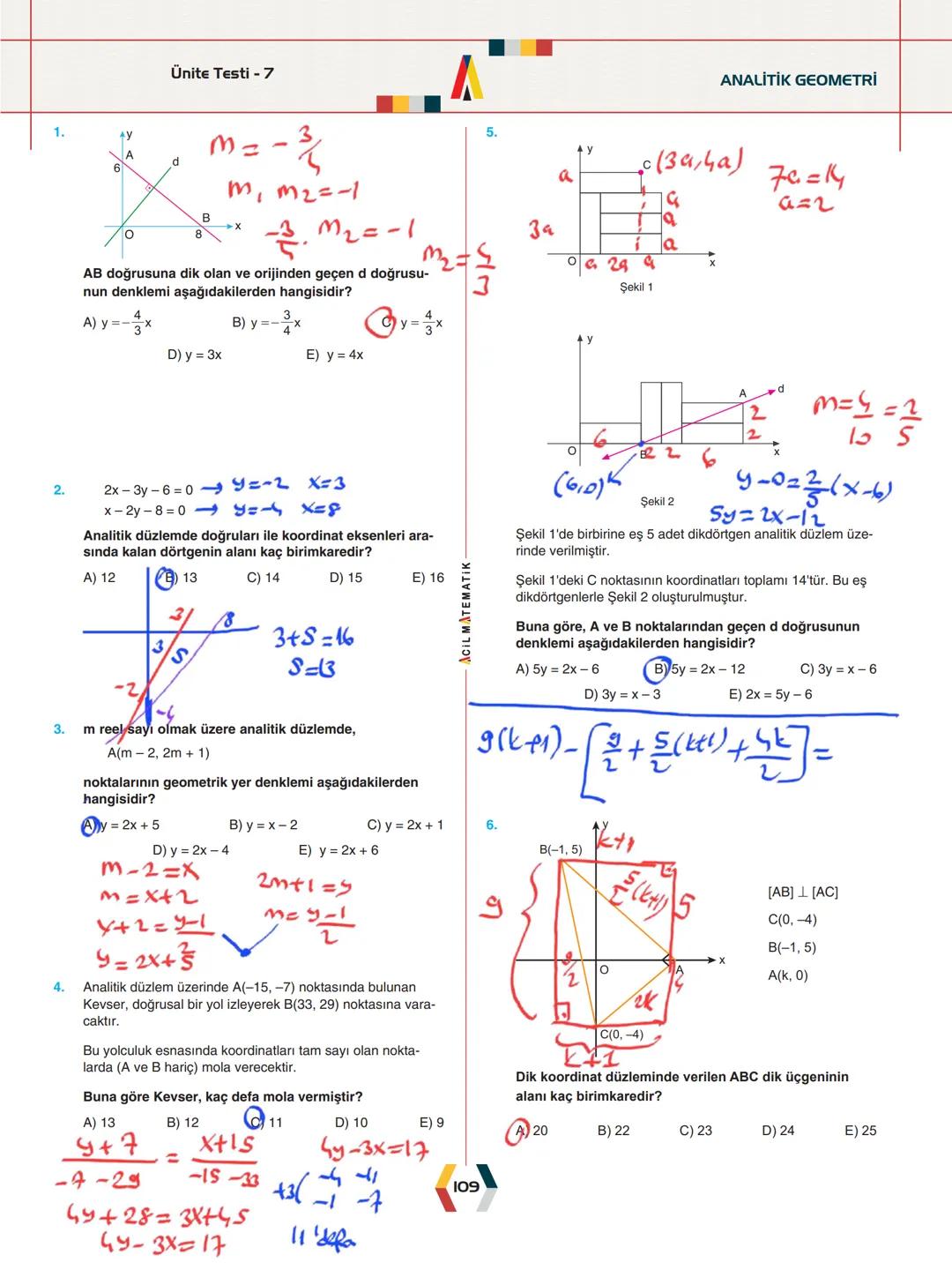 -
ÜNİTE 2-
ANALİTİK GEOMETRİ
.
•
•
.
Analitik Düzlem
İki Nokta Arasındaki Uzaklık
Bir Doğru Parçasını içten ve Dıştan Bölme
Doğrunun Eğimi v