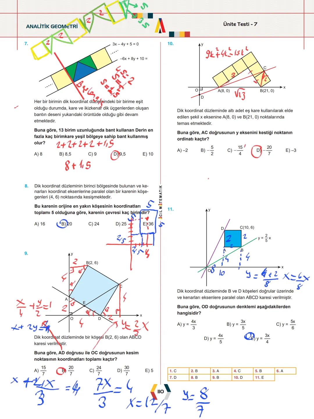 -
ÜNİTE 2-
ANALİTİK GEOMETRİ
.
•
•
.
Analitik Düzlem
İki Nokta Arasındaki Uzaklık
Bir Doğru Parçasını içten ve Dıştan Bölme
Doğrunun Eğimi v