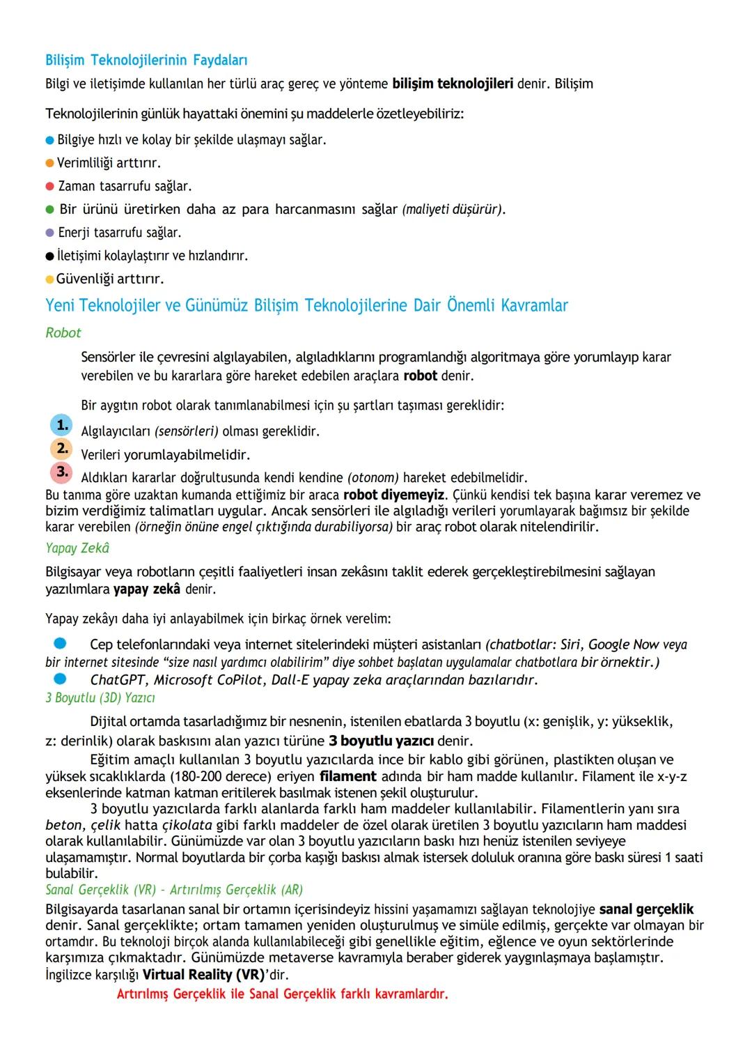 # Bilişim Teknolojilerinin Faydaları
Bilgi ve iletişimde kullanılan her türlü araç gereç ve yönteme bilişim teknolojileri denir. Bilişim
Te