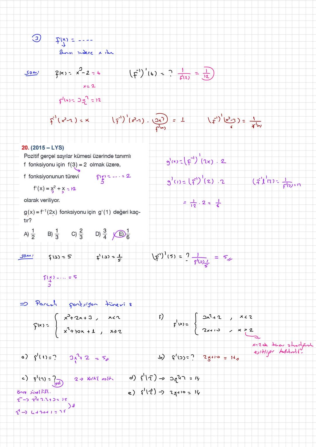 # TUREV :
Eğimdir.
f(x) eğrtsarn A noktwindel eğim
f'(x) tir.
B
f(x+h)
!f(x+h)-f(x)
A
f(x)
দ
xth
$lim_{h \to 0} \frac{f(x+h)-f(x)}{h} \Ri