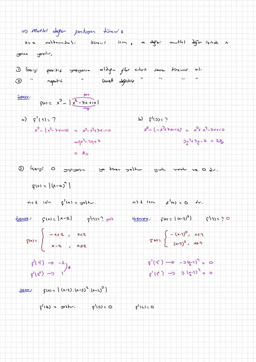 # TUREV :
Eğimdir.
f(x) eğrtsarn A noktwindel eğim
f'(x) tir.
B
f(x+h)
!f(x+h)-f(x)
A
f(x)
দ
xth
$lim_{h \to 0} \frac{f(x+h)-f(x)}{h} \Ri
