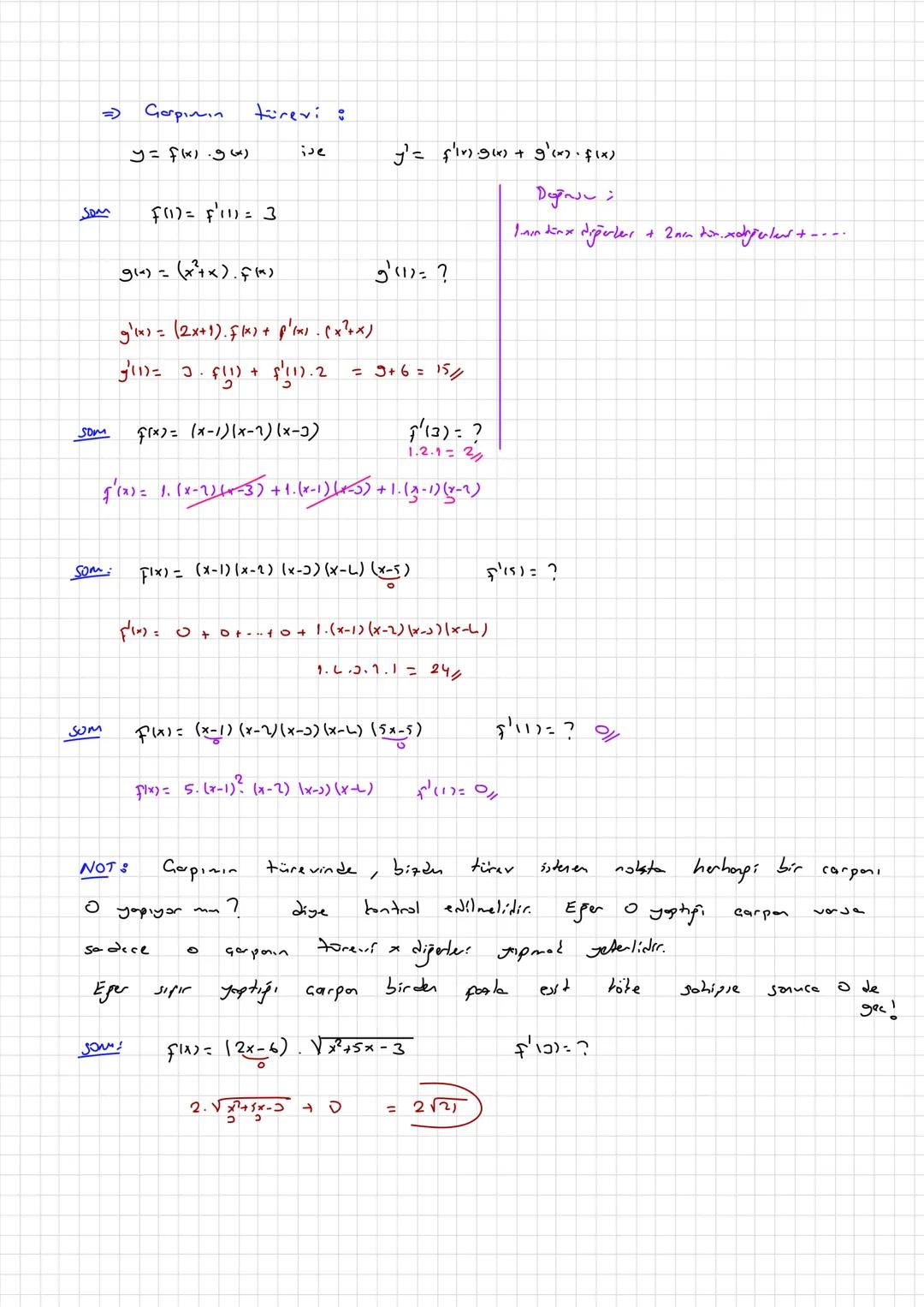 # TUREV :
Eğimdir.
f(x) eğrtsarn A noktwindel eğim
f'(x) tir.
B
f(x+h)
!f(x+h)-f(x)
A
f(x)
দ
xth
$lim_{h \to 0} \frac{f(x+h)-f(x)}{h} \Ri