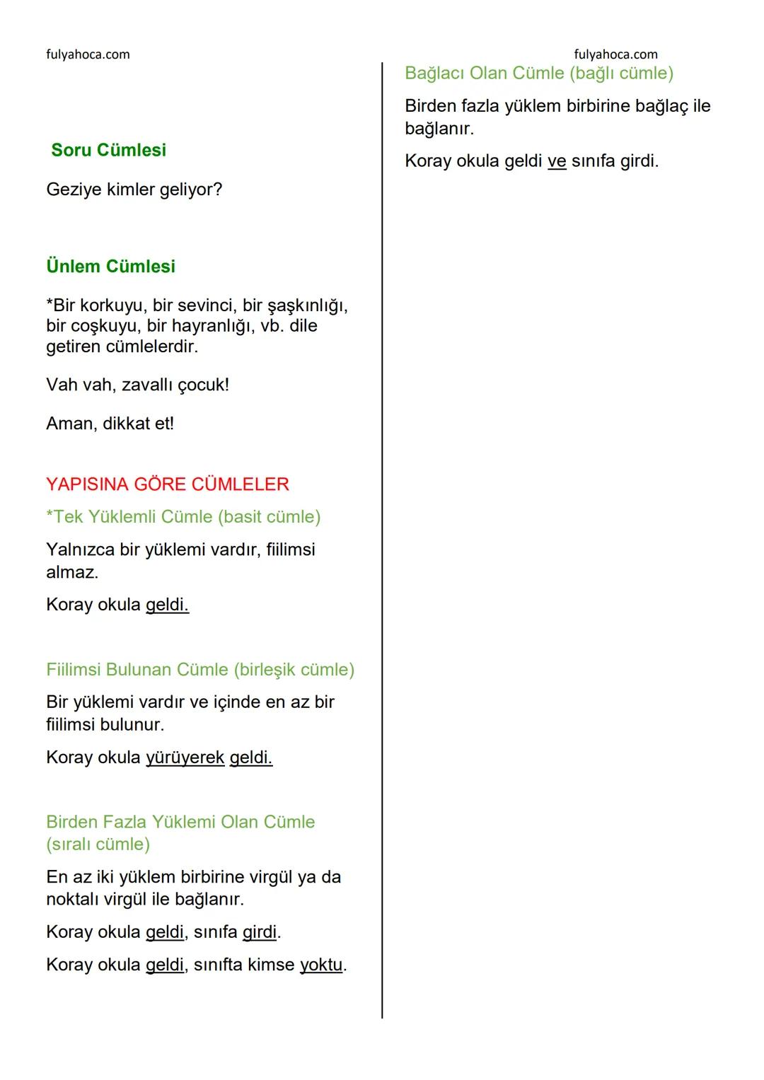 fulyahoca.com
# SÖZCÜKTE ANLAM
fulyahoca.com
Sözcük (Kelime): Bir varlığı ya da
kavramı karşılayan hece veya hece
topluluğudur.
Türkçede sö