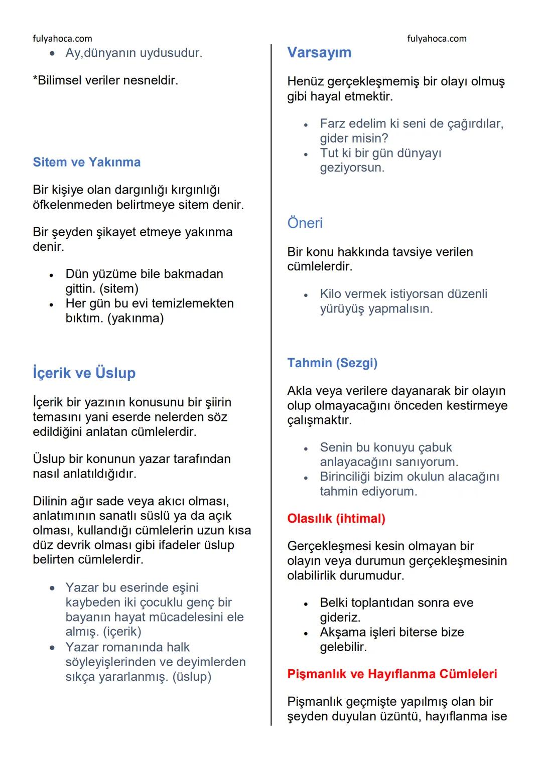 fulyahoca.com
# SÖZCÜKTE ANLAM
fulyahoca.com
Sözcük (Kelime): Bir varlığı ya da
kavramı karşılayan hece veya hece
topluluğudur.
Türkçede sö