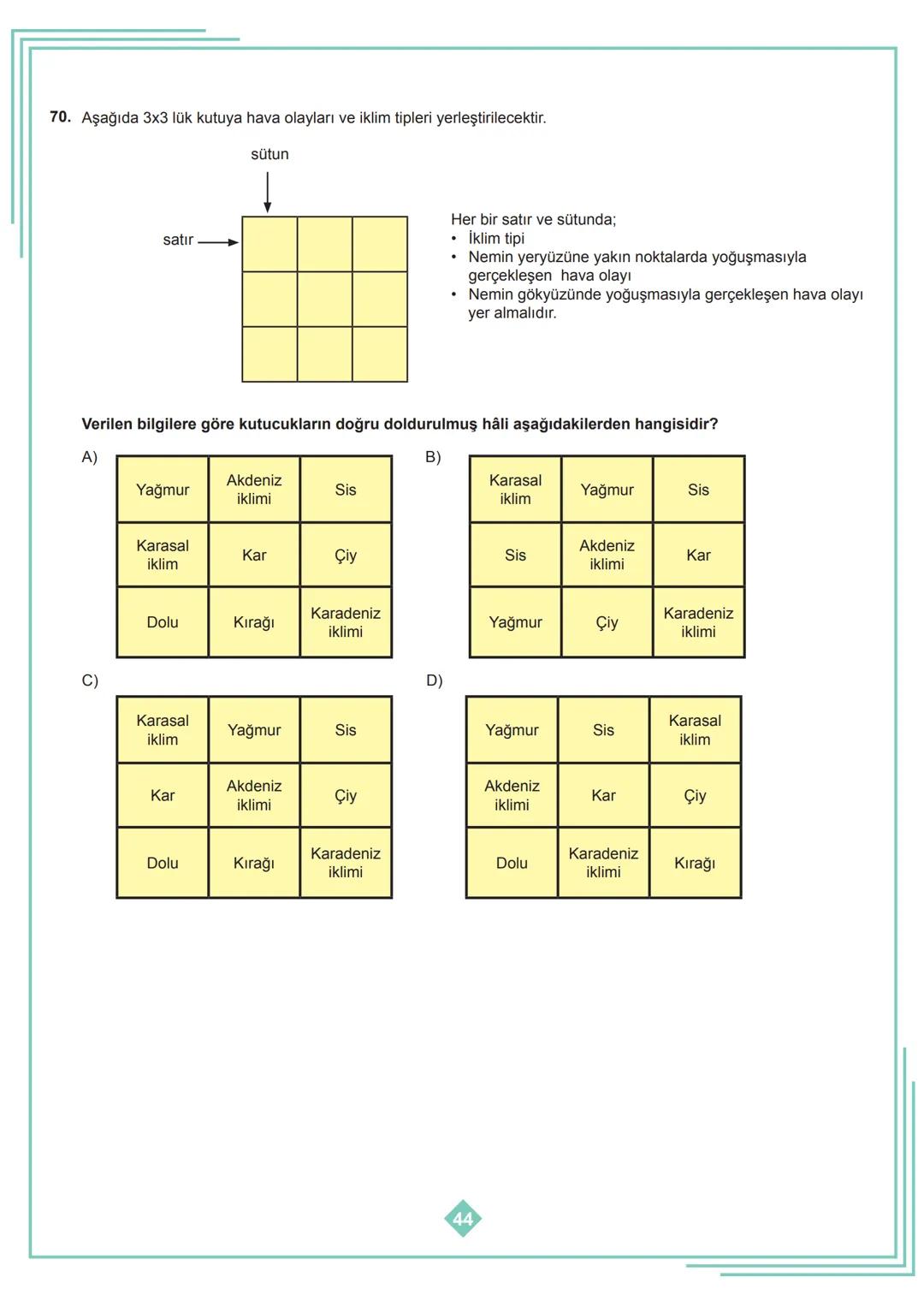 8. SINIF 1. ÜNİTE
ÇALIŞMA FASİKÜLÜ
FEN BİLİMLERİ
Bu kitapçık İSTANBUL Ölçme Değerlendirme Merkezi
tarafından hazırlanmıştır. 2 1. Dünya'nın