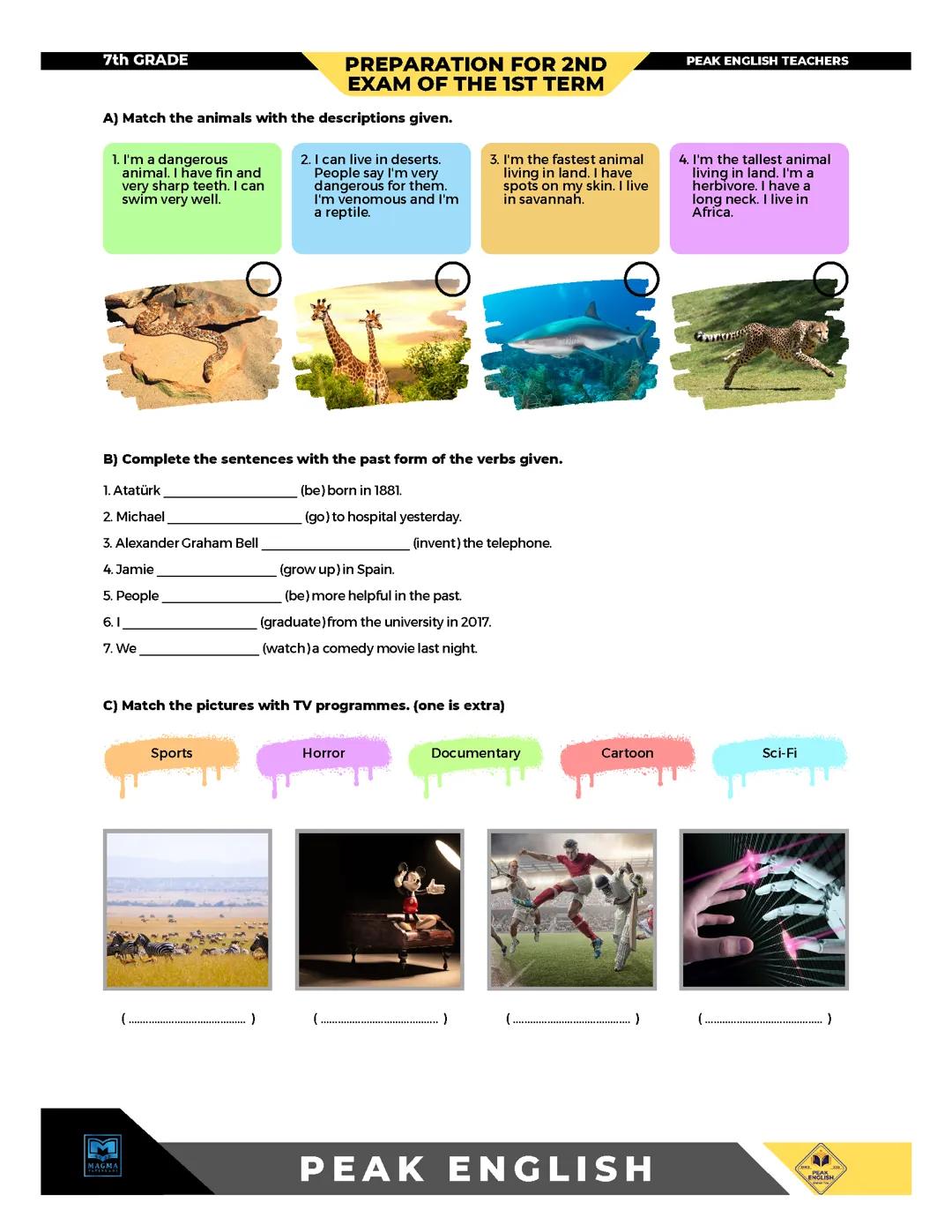 İngilizce örnek yazılı