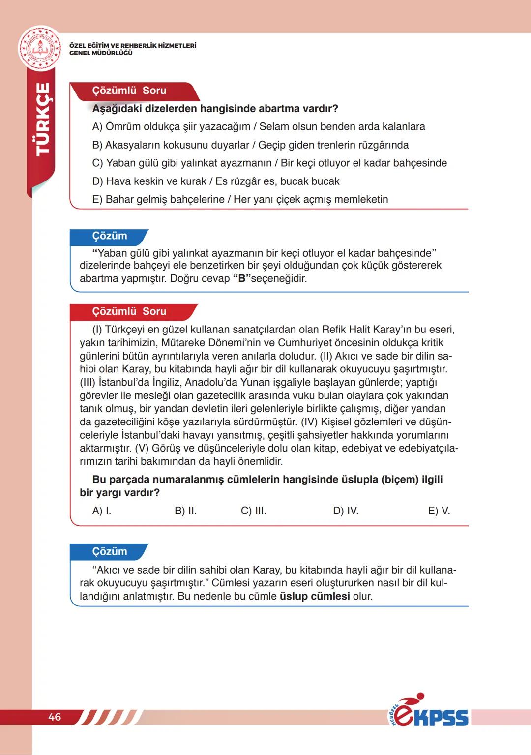 # CÜMLEDE ANLAM
ÖZEL EĞİTİM VE REHBERLİK HİZMETLERİ
GENEL MÜDÜRLÜĞÜ
**TÜRKÇE**
## CÜMLEDE ANLAM
Bir duyguyu, düşünceyi, isteği, haberi,