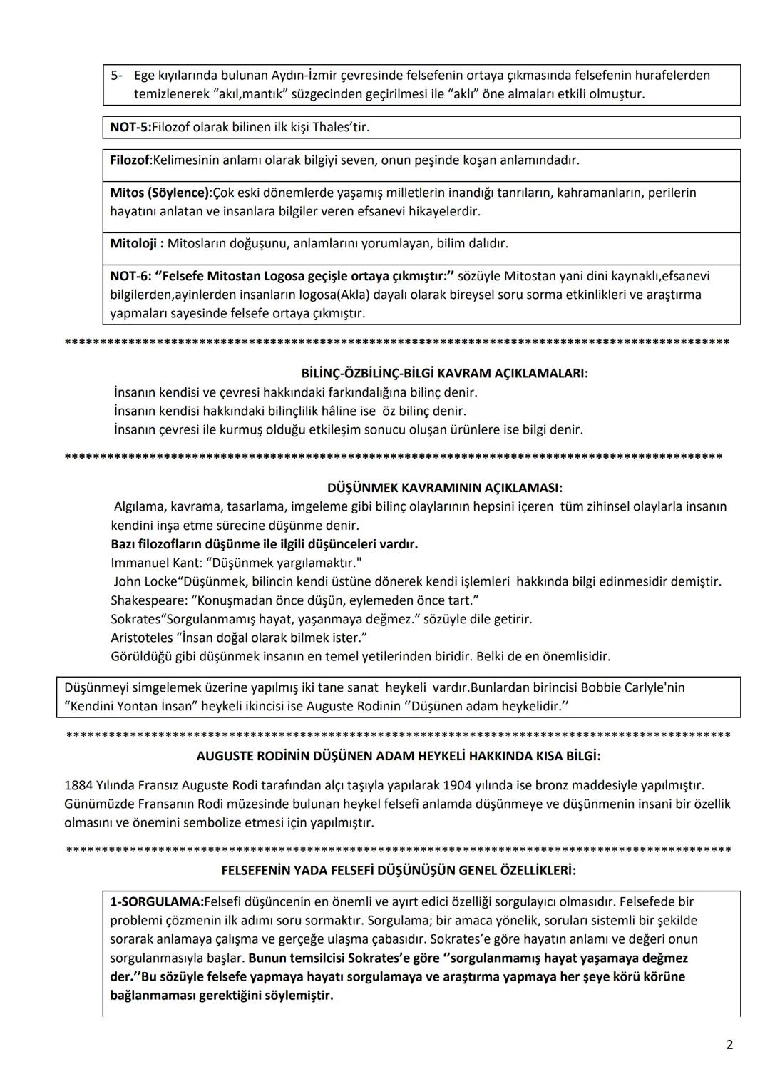 2020-2021 10.SINIF FELSEFE 1.DÖNEM FELSEFE DERS KİTABI ÖZET NOTLARI-1
ÜNİTE 1: FELSEFEYİ TANIMA
FELSEFENİN TANIMI:
Felsefe, Yunanca " Sevi