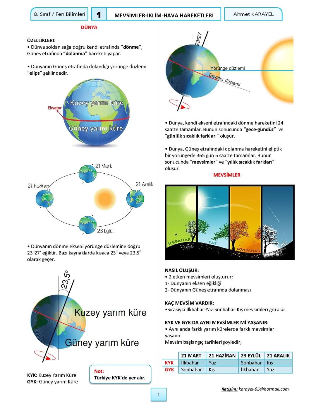 8.sinif fen bilimleri 1.unite ders notları⭒