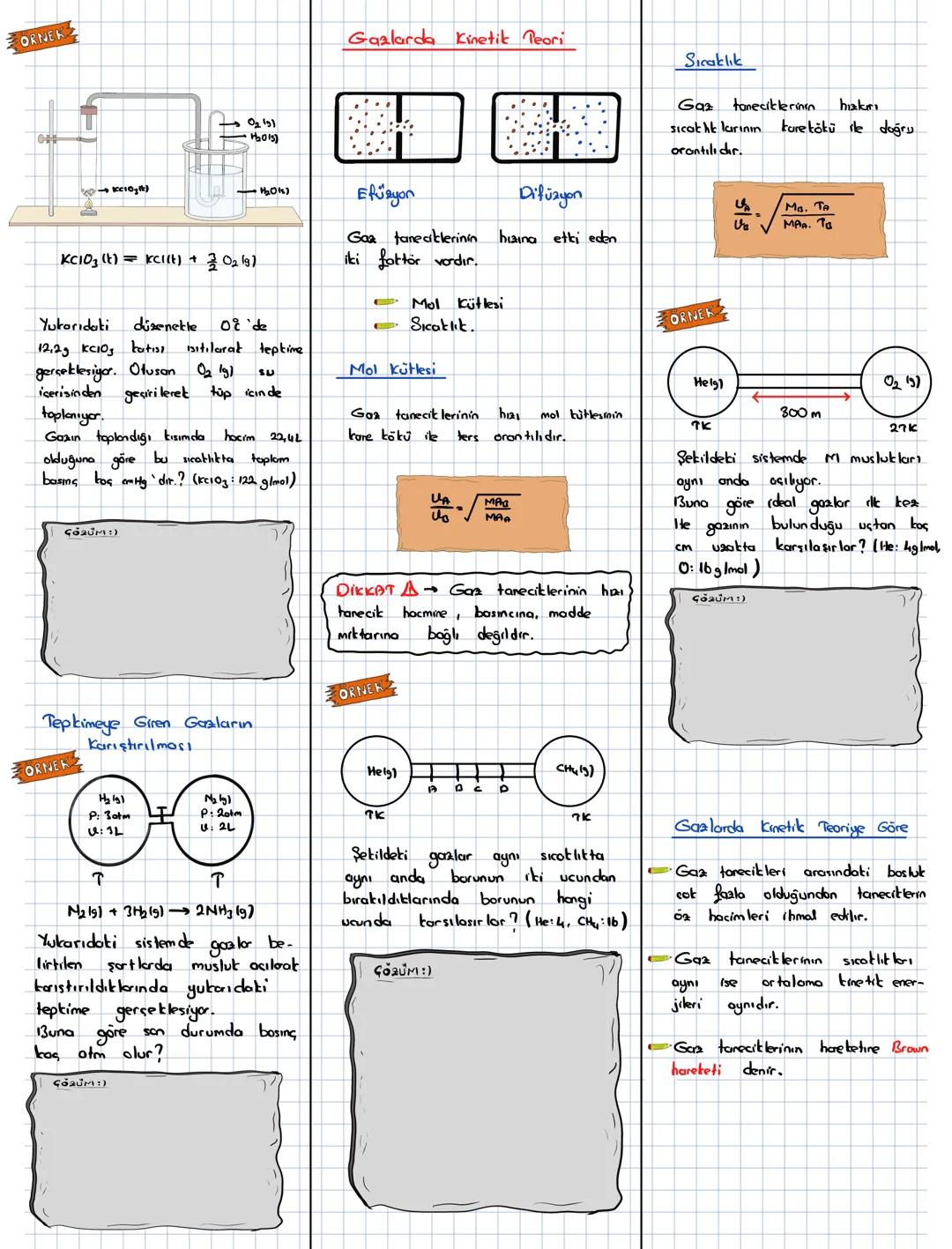 GAZLAR FULL TEKRAR
Gaaların Genel Özellikleri
Gaalar modden in. en düzensi
halid.
Tanecikler arası
tazl
boşluğun
oldugu haldir.
en
Yoğun lut