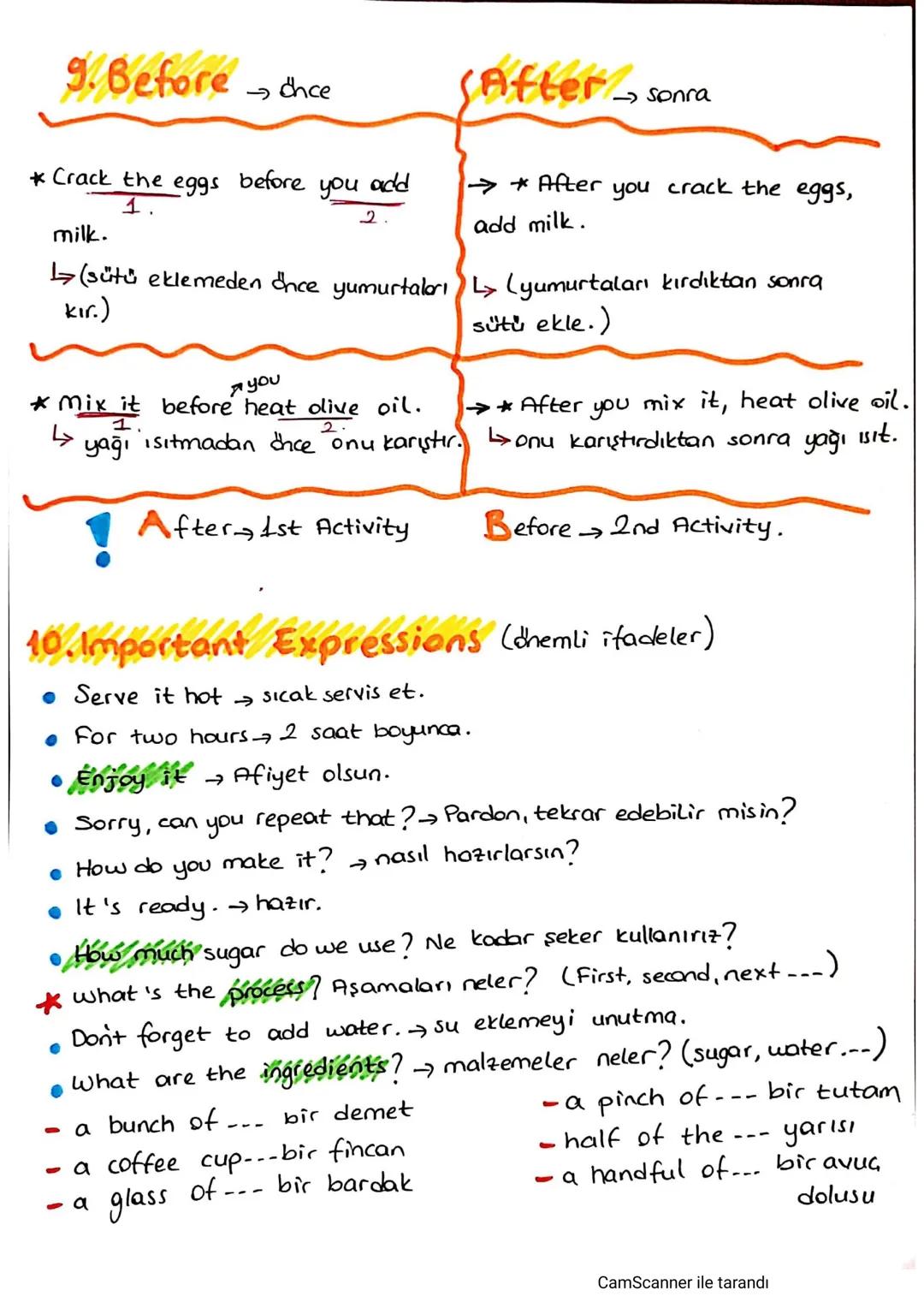 UNIT 3-IN THE KITCHEN.
(mutfakta)
4.Ingredient's (malzemeler) 2. Process (işlem, sürec)
beef biftek
meat et
•Steak: biftek
spice baharat
•ci