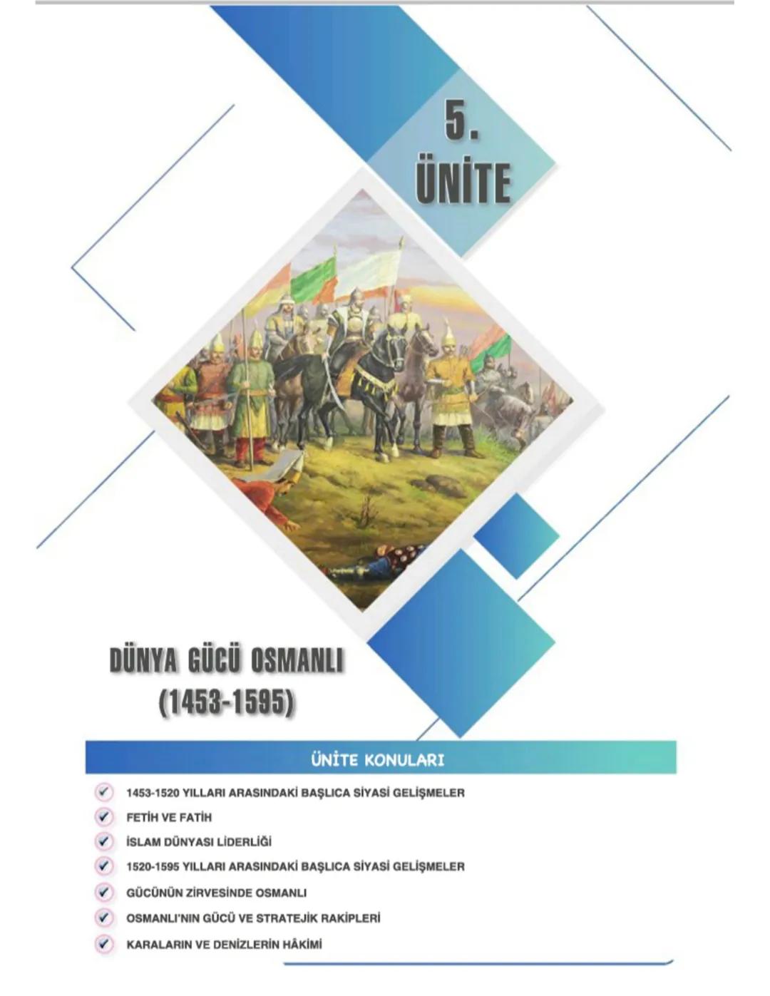 10.Sınıf 5.ünite Tarih