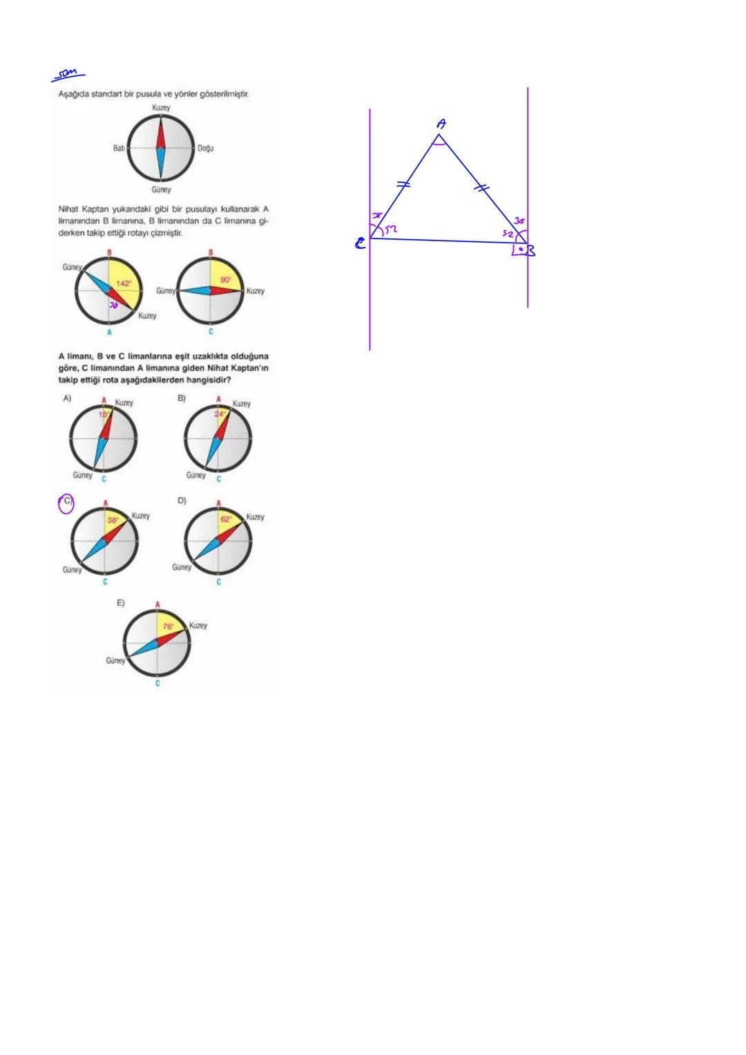 B
ÜÇGENLER:
7
A
=+
+ 7 = 10
Xty+7=20170
১৪০
2+3+0=180°
=>
is acılır toplamı 180° Nir.
Dış açılar toplanm 360° de
x+y+ 7 = 210
Bir dis kendi