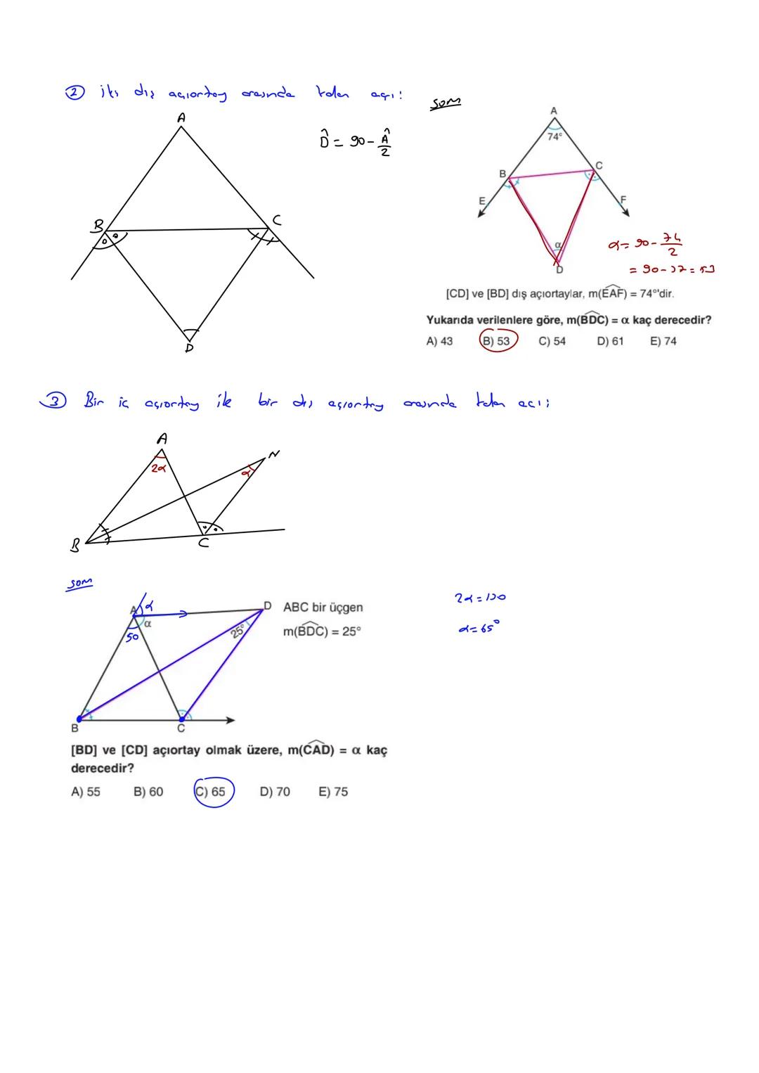 B
ÜÇGENLER:
7
A
=+
+ 7 = 10
Xty+7=20170
১৪০
2+3+0=180°
=>
is acılır toplamı 180° Nir.
Dış açılar toplanm 360° de
x+y+ 7 = 210
Bir dis kendi