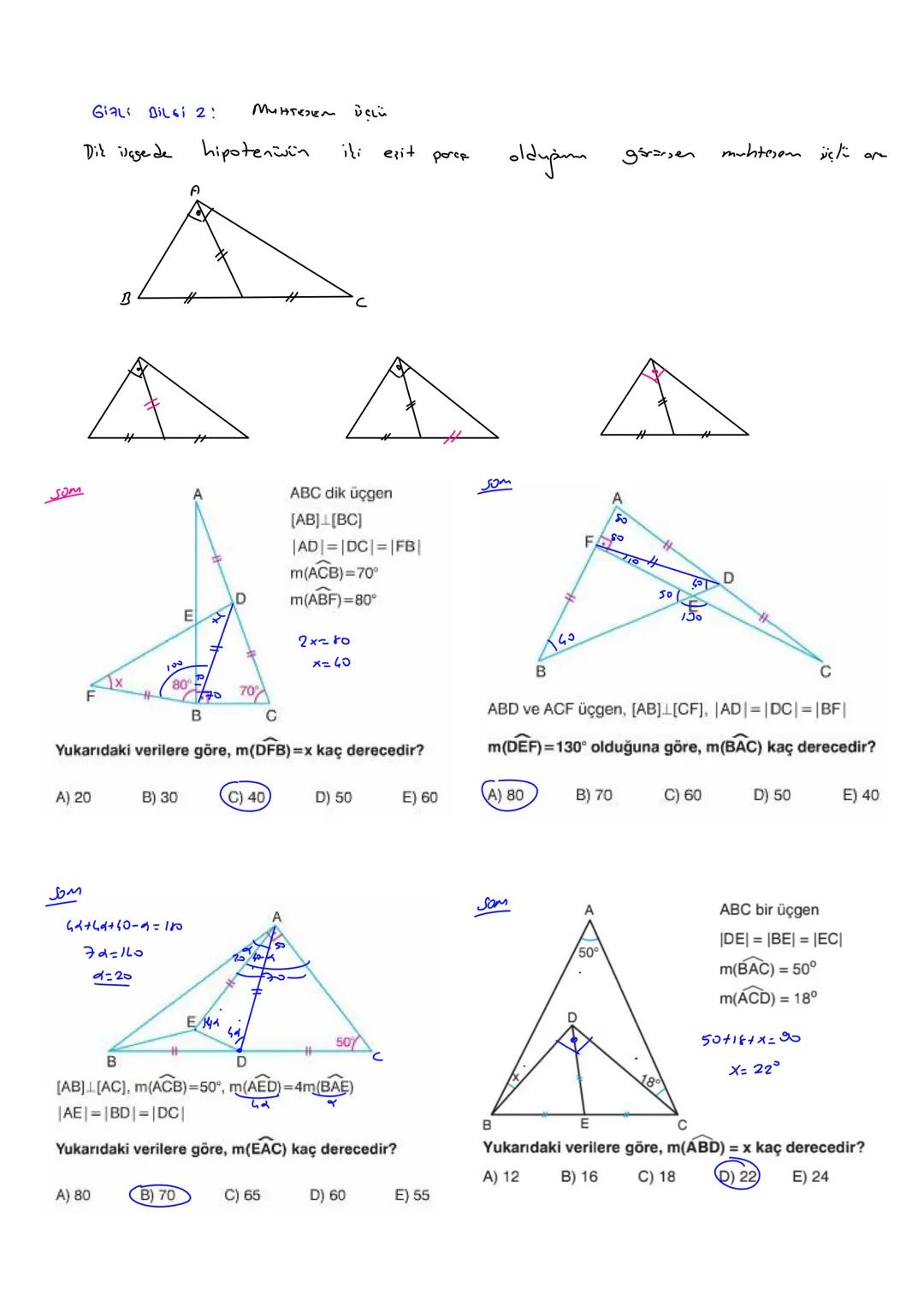 B
ÜÇGENLER:
7
A
=+
+ 7 = 10
Xty+7=20170
১৪০
2+3+0=180°
=>
is acılır toplamı 180° Nir.
Dış açılar toplanm 360° de
x+y+ 7 = 210
Bir dis kendi