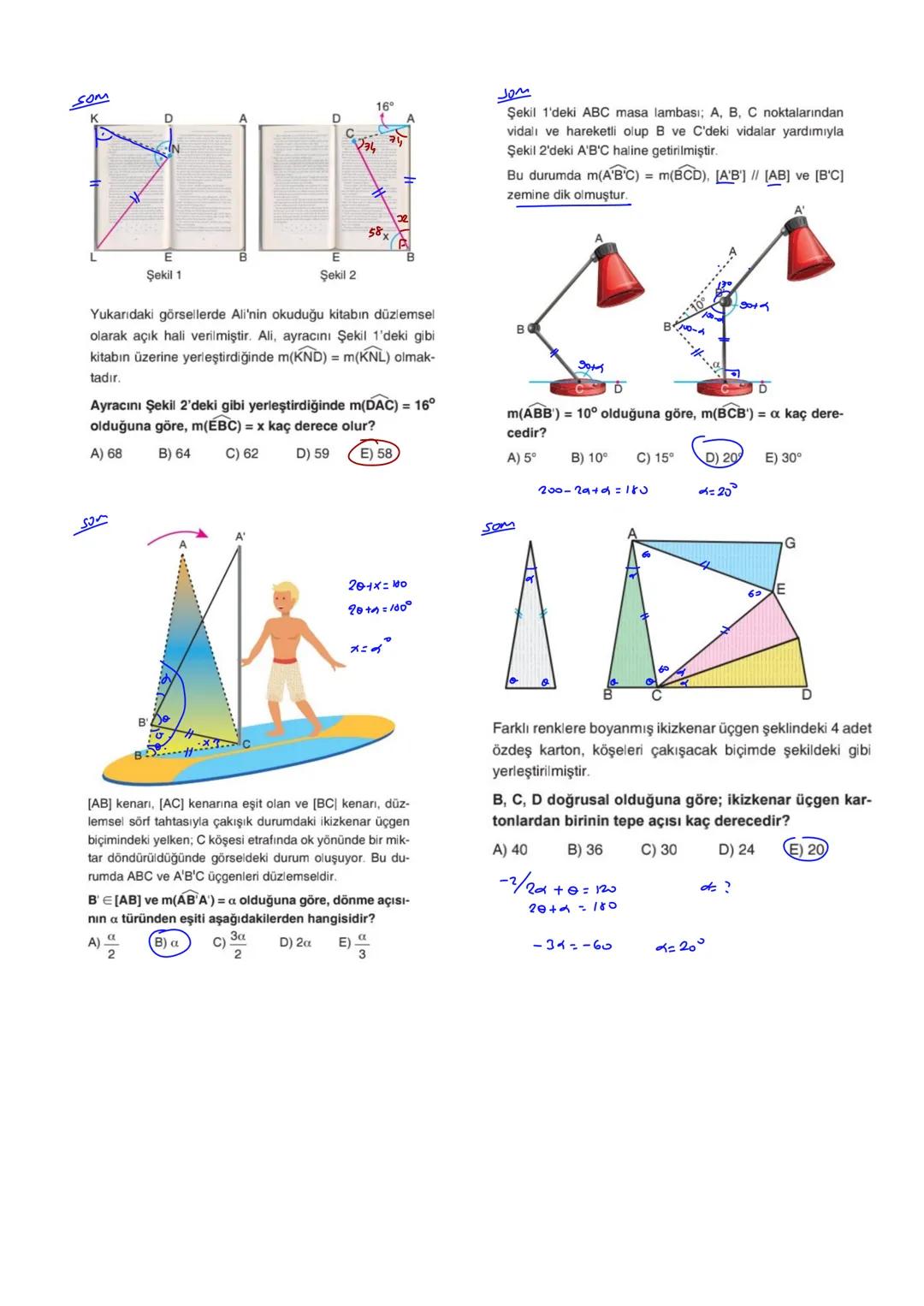 B
ÜÇGENLER:
7
A
=+
+ 7 = 10
Xty+7=20170
১৪০
2+3+0=180°
=>
is acılır toplamı 180° Nir.
Dış açılar toplanm 360° de
x+y+ 7 = 210
Bir dis kendi