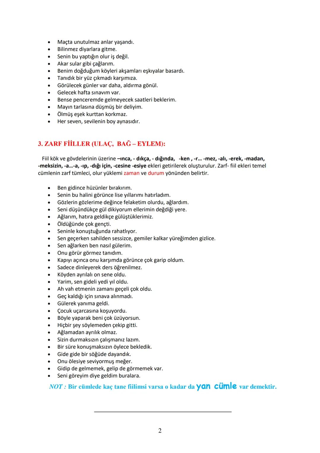 # FİİLİMSİLER (EYLEMSİLER)
Fiillere getirilen birtakım eklerle oluşturulan; fiillerin isim, sıfat, zarf şeklini yapan
sözcüklere fiilimsi d