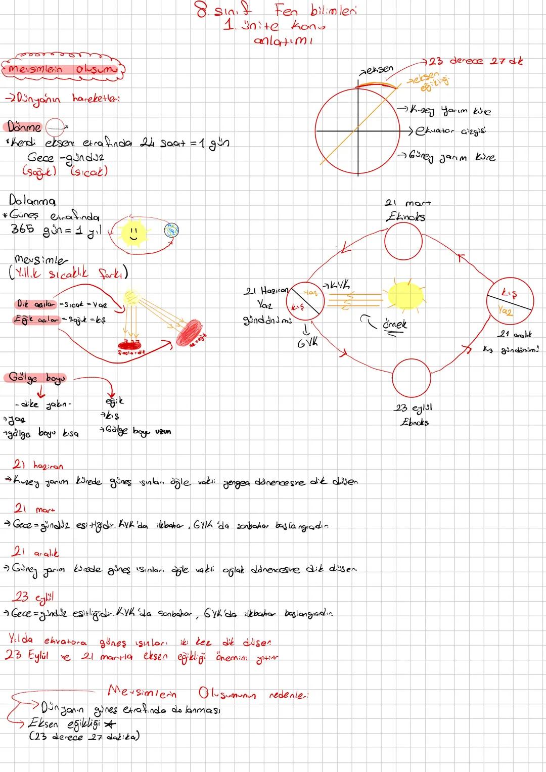 8• sınıf fen 1. Ünite