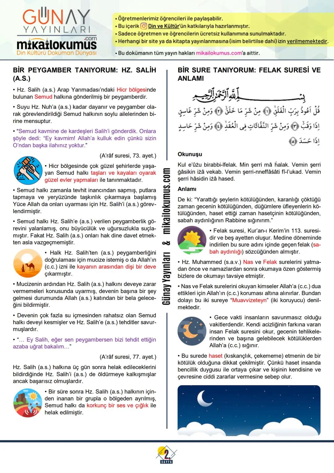 7.
SINIF
GUNAY
YAYINLARI
.com
mikatlokumus
Din Kültürü Doküman Dünyası 3.
ÜNİTE
AHLAKİ DAVRANIŞLAR
GÜZEL AHLAKİ TUTUM VE DAVRANIŞLAR
• Ahlâk