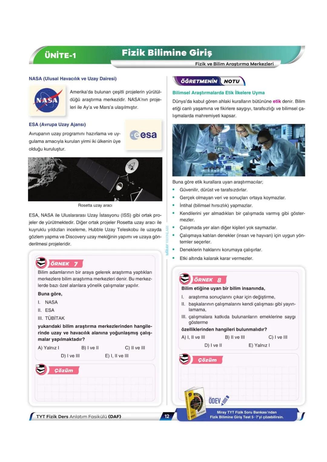 # Fizik
Ders Anlatım Fasikülü
Fizik Bilimine Giriş
Madde ve Özellikleri
DAF
1
VİDEO
ÇÖZÜMLÜ
7
Fasikül
Kitapçık
Soner Dalgıç - Ümit Alk