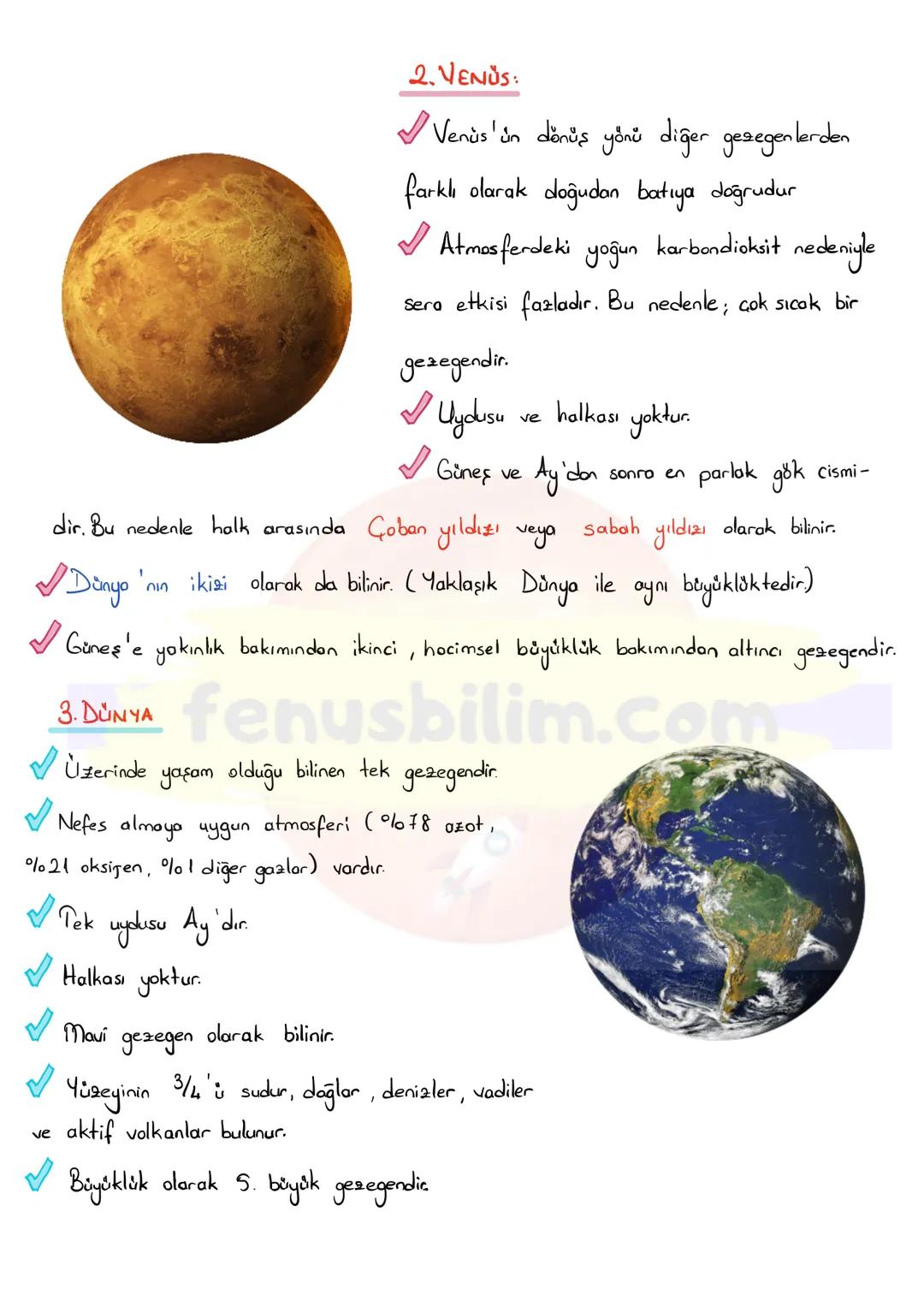 # GÜNEŞ SİSTEMİ
Güneş'in çekim gücünün etkisi ile belirli yörüngelerde hareket eden geze-
genlerin, uyduların, kuyruklu yıldızlar gibi gök c