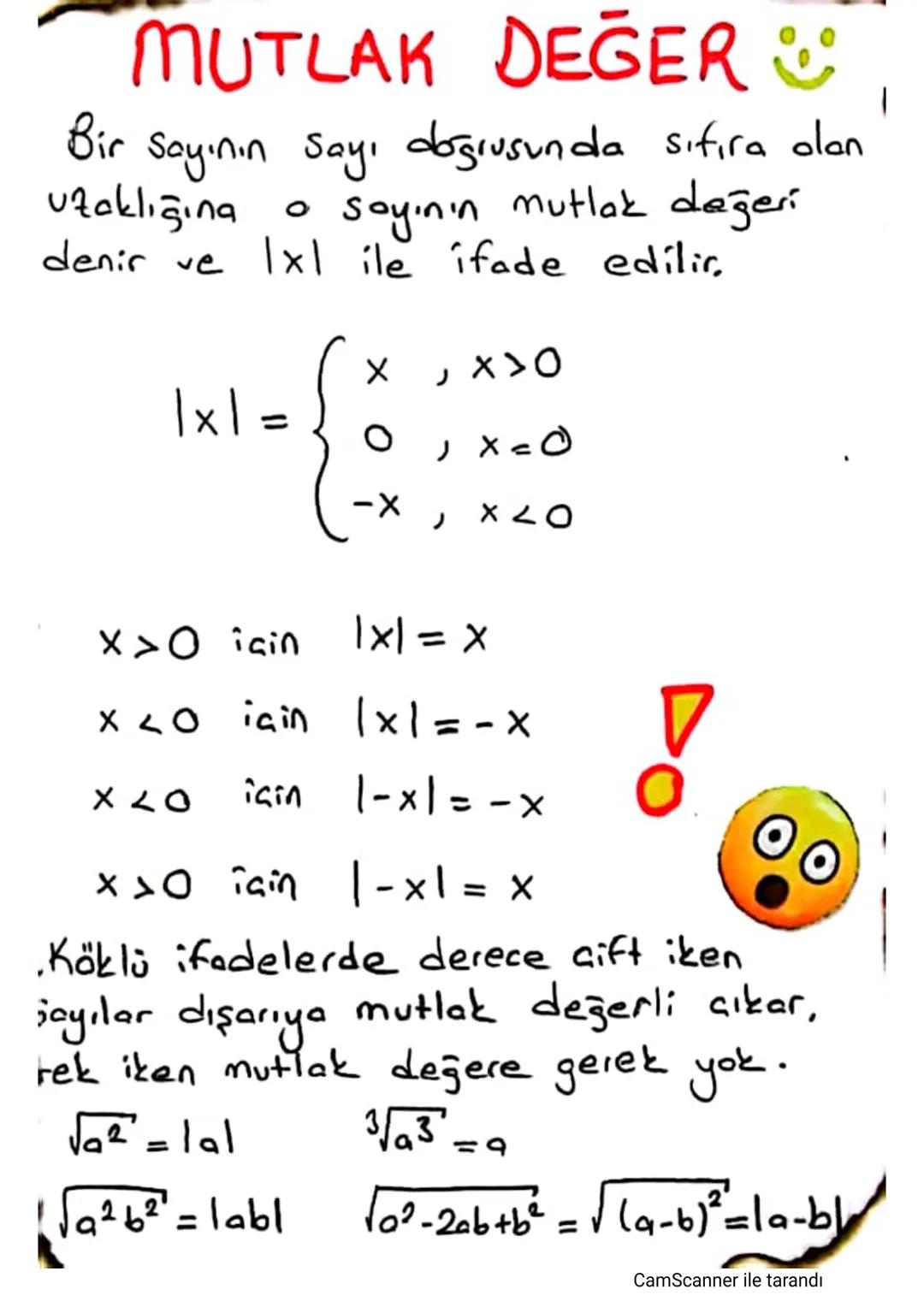 # MUTLAK
# DEĞER
# BU NOTLARLA
# YAPAMAYAN
# KALMAYACAK
CamScanner ile tarandı # Eğer değişkenlerin işaretleri belli değilse $\left|x\righ