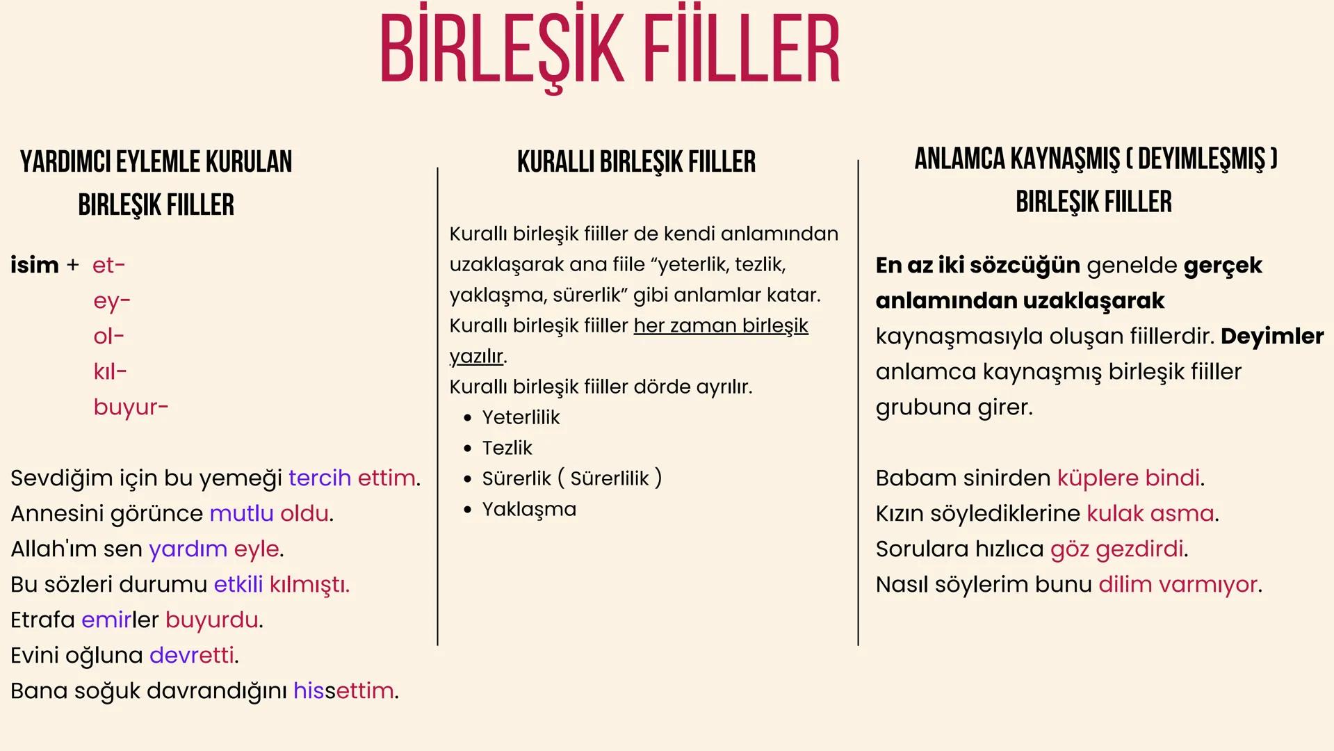 Basit
YAPI BAKIMINDAN FİİLLER
EMEK TAŞTAN # YAPI BAKIMINDAN FİİLLER
Kip ve kişi ekleri çekim ekidir. Aklında tut. Sakın unutma !
BASIT
