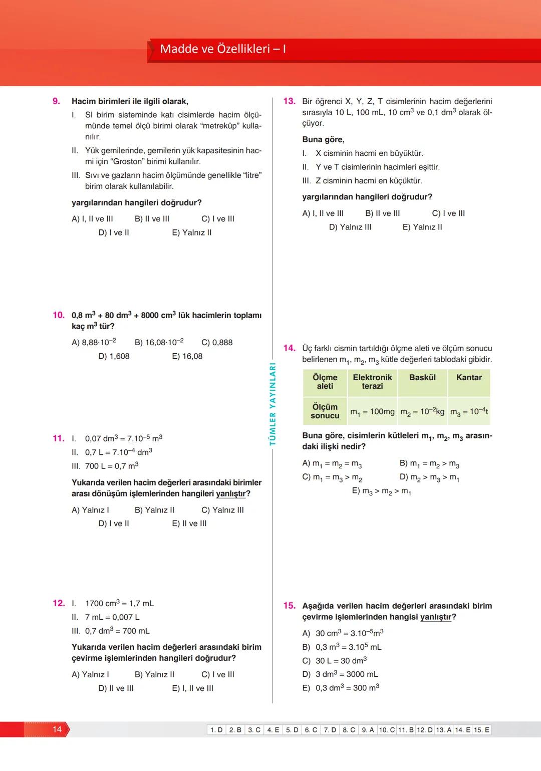 # Fizik Bilimine Giriş - I
TEST
01
1. Aşağıda günlük hayatla ilgili bazı olaylar verilmiştir.
I. Dikiz aynasında görüntü oluşumu
II.