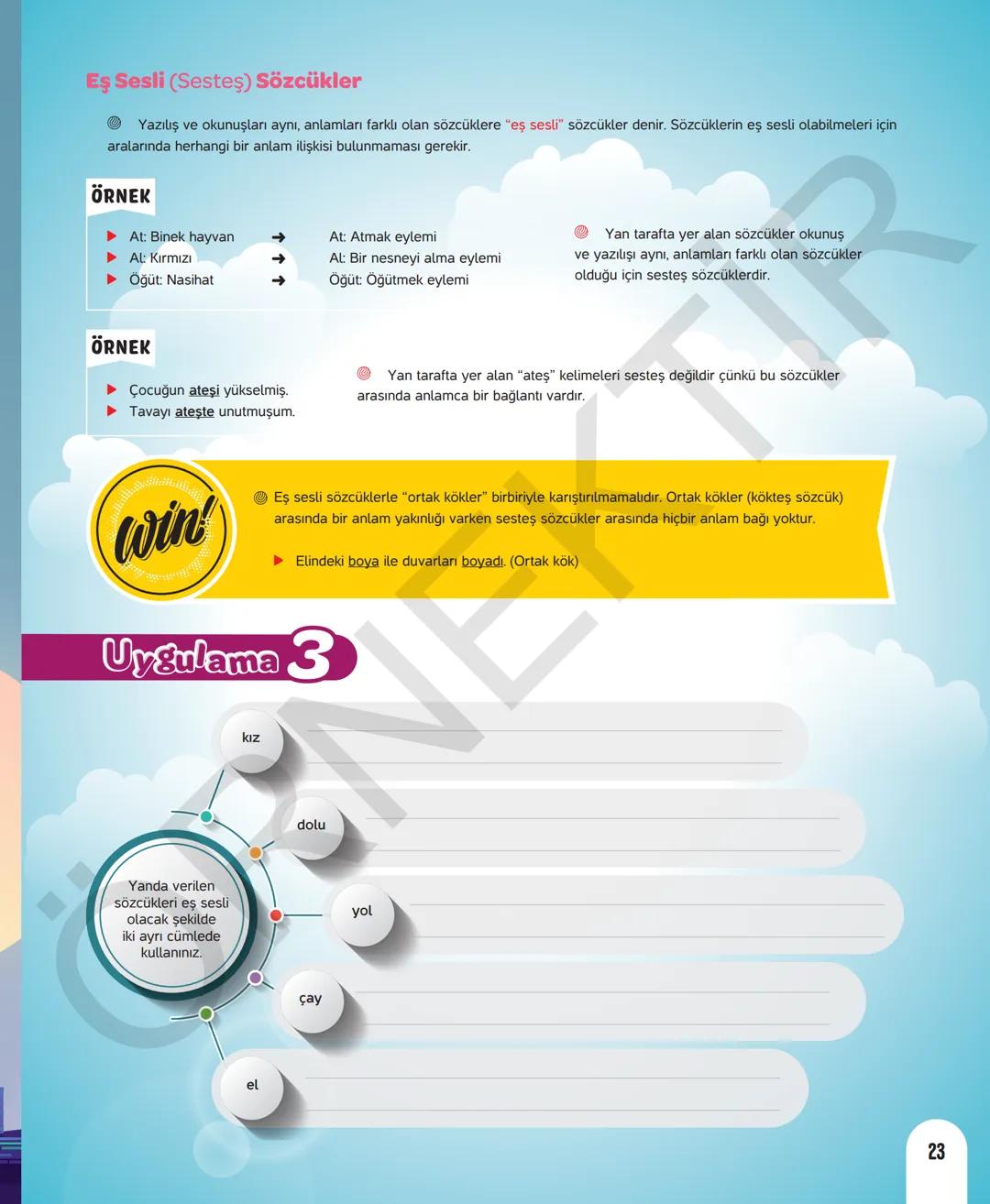 # 6. SINIF TÜRKÇE
Sevgili öğrenciler,
Soruları olduğu kadar etkinliği ve konu anlatımları da yeni nesil olan
Dergi Konseptinde Yeni Nesil D