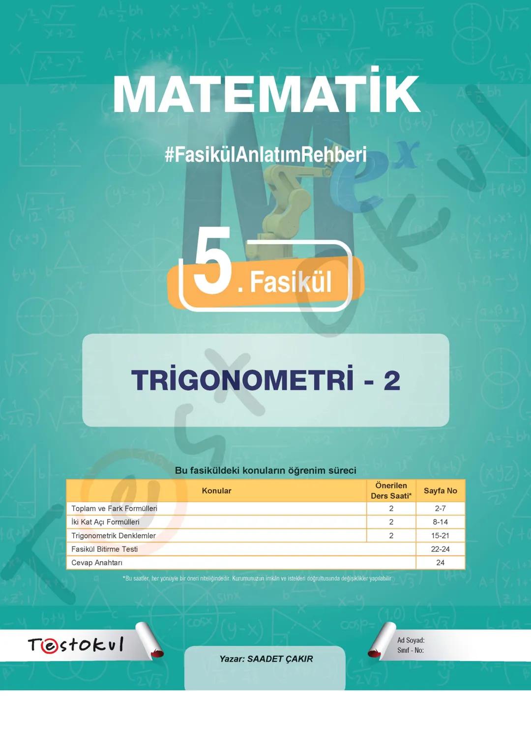 oh
$
✓✓
$
Abh
$
X-y²=
$
b+a
$
X=
$
(a+3+y)
$
6+y
$
21
$
X+2
$
Z+X
$
+48
$
MATEMATİK
#FasikülAnlatımRehberiX
2
Fasikül
TRIGONOMETRİ - 2
Bu fa