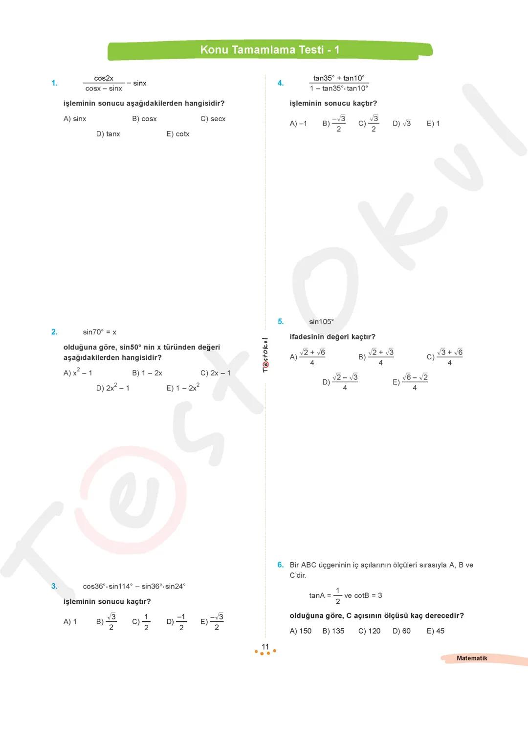 oh
$
✓✓
$
Abh
$
X-y²=
$
b+a
$
X=
$
(a+3+y)
$
6+y
$
21
$
X+2
$
Z+X
$
+48
$
MATEMATİK
#FasikülAnlatımRehberiX
2
Fasikül
TRIGONOMETRİ - 2
Bu fa