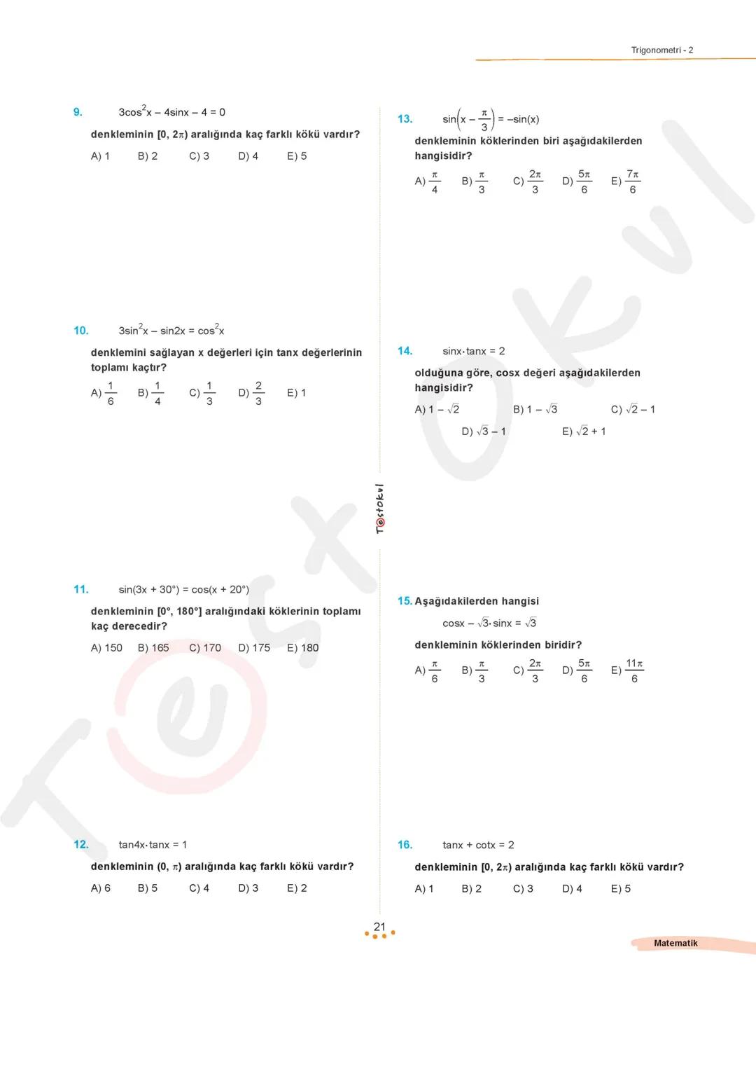 oh
$
✓✓
$
Abh
$
X-y²=
$
b+a
$
X=
$
(a+3+y)
$
6+y
$
21
$
X+2
$
Z+X
$
+48
$
MATEMATİK
#FasikülAnlatımRehberiX
2
Fasikül
TRIGONOMETRİ - 2
Bu fa