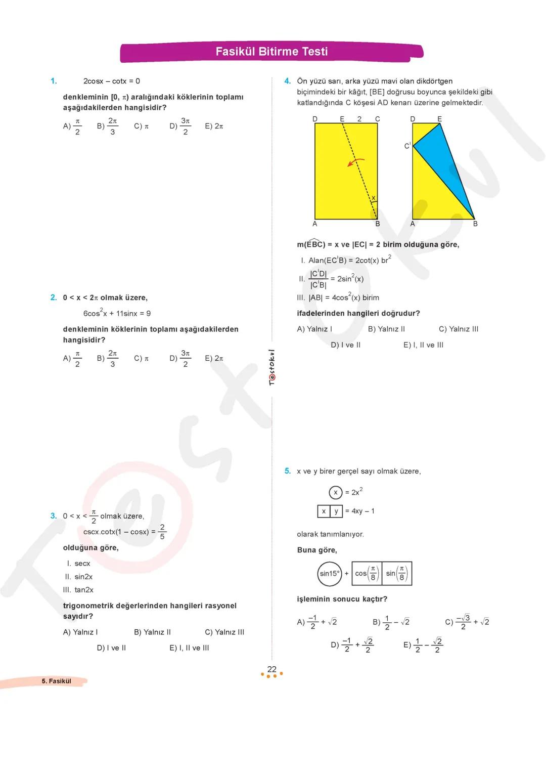 oh
$
✓✓
$
Abh
$
X-y²=
$
b+a
$
X=
$
(a+3+y)
$
6+y
$
21
$
X+2
$
Z+X
$
+48
$
MATEMATİK
#FasikülAnlatımRehberiX
2
Fasikül
TRIGONOMETRİ - 2
Bu fa