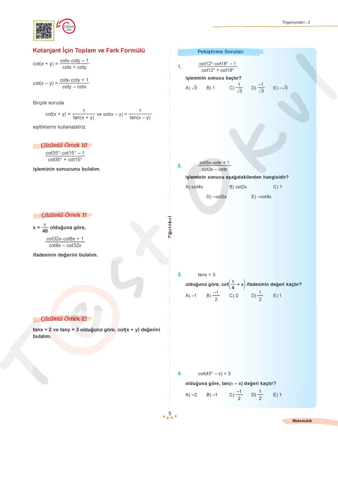 oh
$
✓✓
$
Abh
$
X-y²=
$
b+a
$
X=
$
(a+3+y)
$
6+y
$
21
$
X+2
$
Z+X
$
+48
$
MATEMATİK
#FasikülAnlatımRehberiX
2
Fasikül
TRIGONOMETRİ - 2
Bu fa