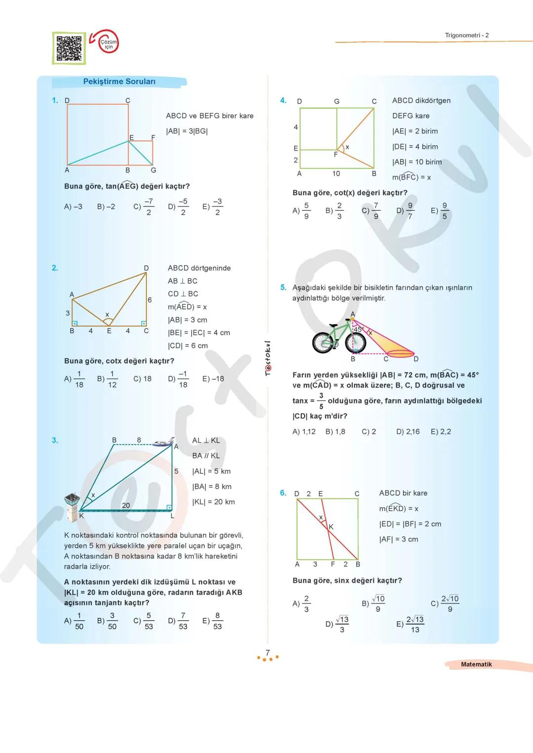 oh
$
✓✓
$
Abh
$
X-y²=
$
b+a
$
X=
$
(a+3+y)
$
6+y
$
21
$
X+2
$
Z+X
$
+48
$
MATEMATİK
#FasikülAnlatımRehberiX
2
Fasikül
TRIGONOMETRİ - 2
Bu fa