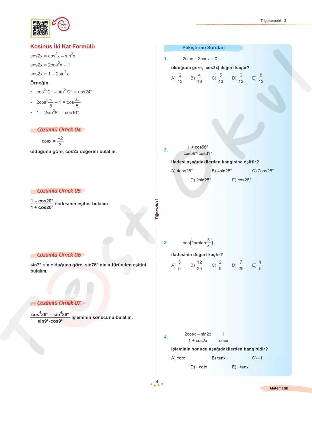 oh
$
✓✓
$
Abh
$
X-y²=
$
b+a
$
X=
$
(a+3+y)
$
6+y
$
21
$
X+2
$
Z+X
$
+48
$
MATEMATİK
#FasikülAnlatımRehberiX
2
Fasikül
TRIGONOMETRİ - 2
Bu fa