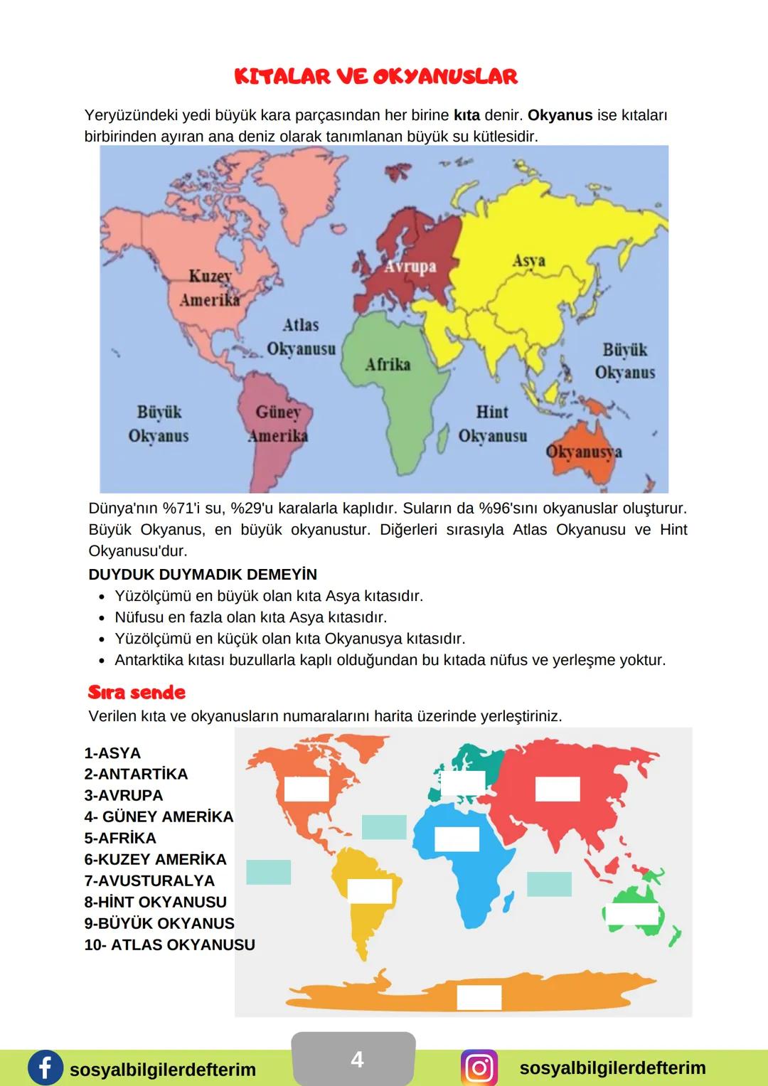 6. SINIF
SOSYAL
BİLGİLER
3. ÜNİTE
DERS NOTU
KONU: YERYÜZÜNDE YAŞAM
NELER ÖĞRENECEĞİZ
• DÜNYA'NIN NERESİNDEYİZ?
• ÜLKEMİZİN COĞRAFİ
ÖZELLİKLE