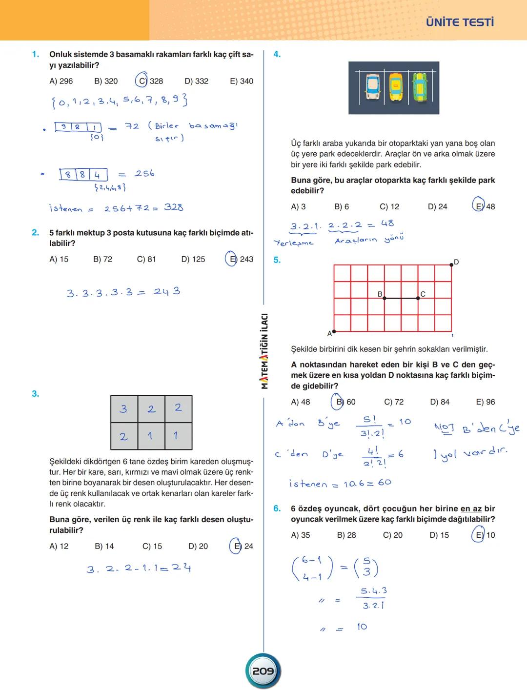 ÜNİTE - 9
PERMÜTASYON – KOMBİNASYON
BİNOM - OLASILIK
Permütasyon
Tekrarlı Permütasyon
Kombinasyon
Binom
Olasılık
Koşullu Olasılık
De