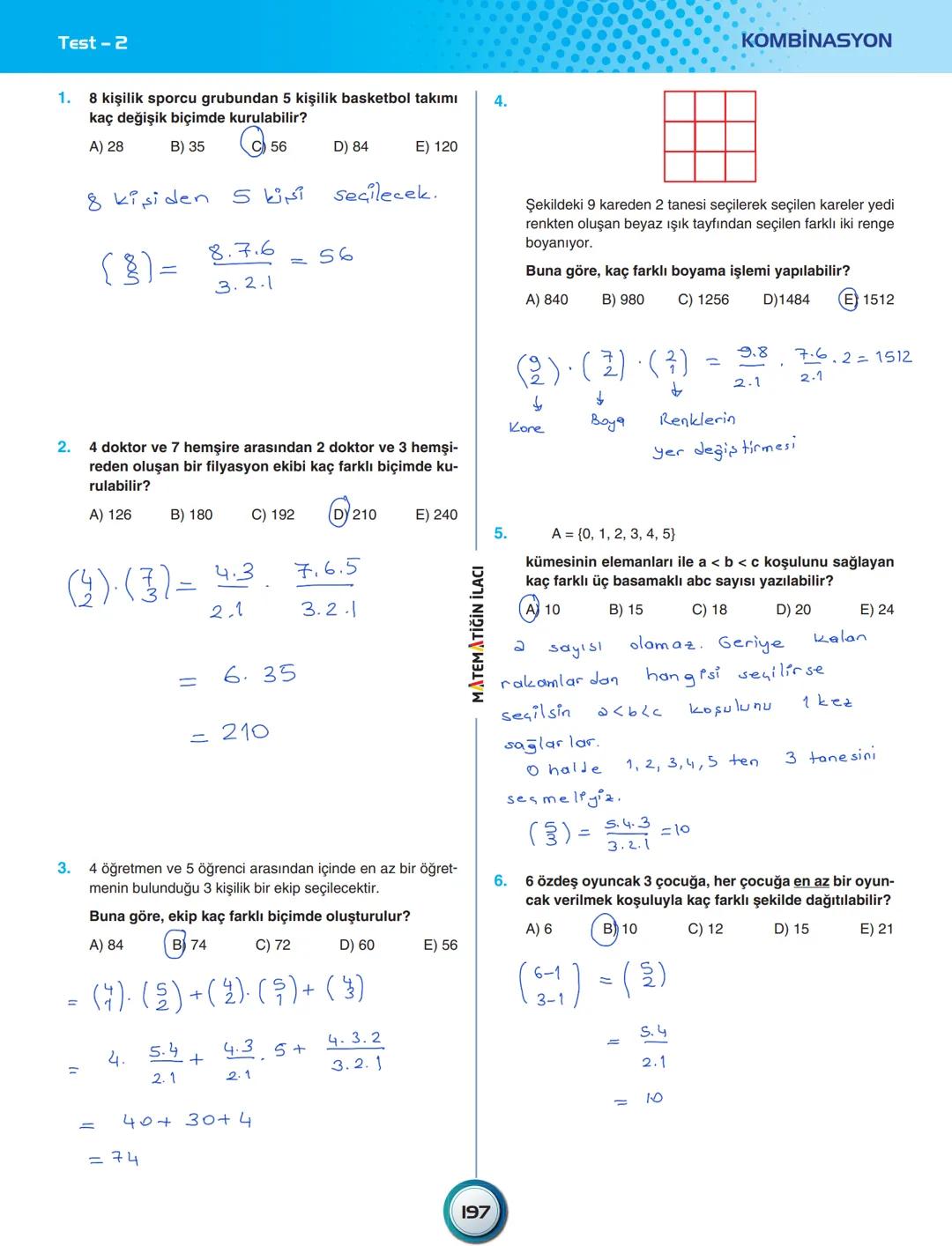 ÜNİTE - 9
PERMÜTASYON – KOMBİNASYON
BİNOM - OLASILIK
Permütasyon
Tekrarlı Permütasyon
Kombinasyon
Binom
Olasılık
Koşullu Olasılık
De