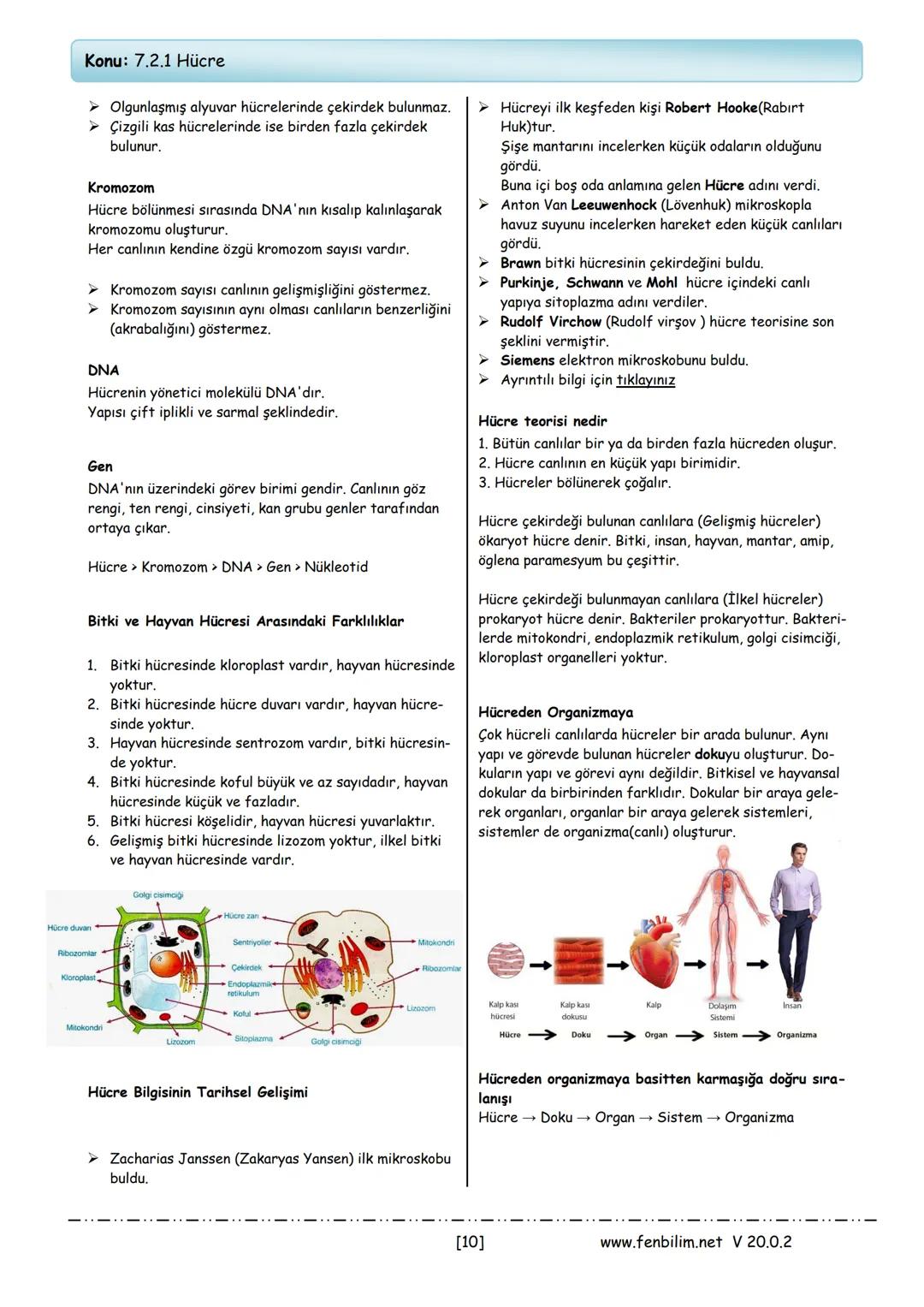 # 7.Sınıf Fen Bilimleri
# Ders Notları
Barış ZEREN
Fen Bilimleri Öğretmeni
www.fenbilim.net V 20.0.2 1.Ünite: Güneş Sistemi ve Ötesi
Konu: