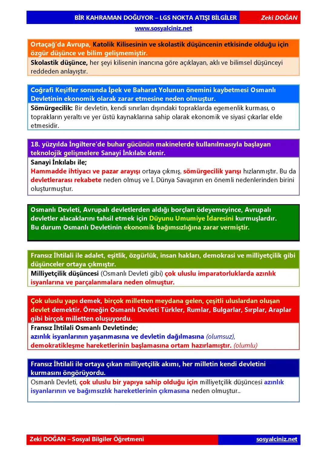 8.Sınıf 1.Ünite İnkılap Tarihi Konu Anlatımı 📝