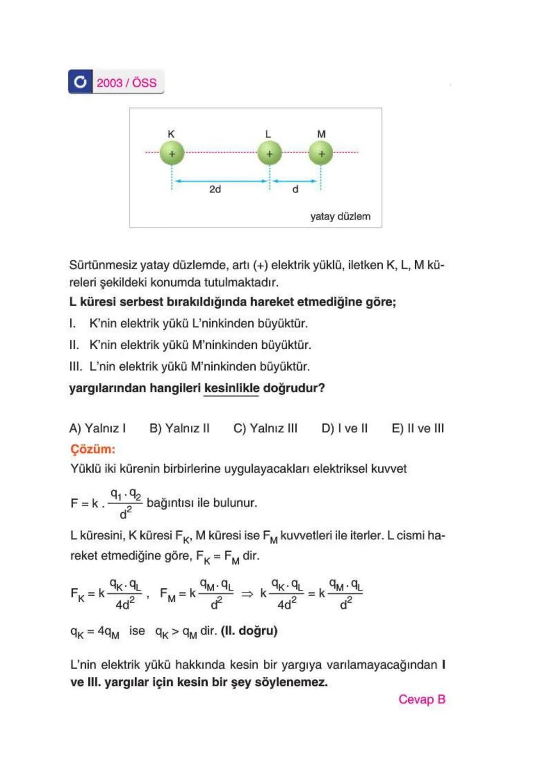 Elektriksel Kuvvet ve Elektrik Alan
ELEKTRİKSEL KUVVET
* Yüklü cisimler arasında bir itme ya da çekme kuvveti vardır. Bu kuvvet
elektriksel