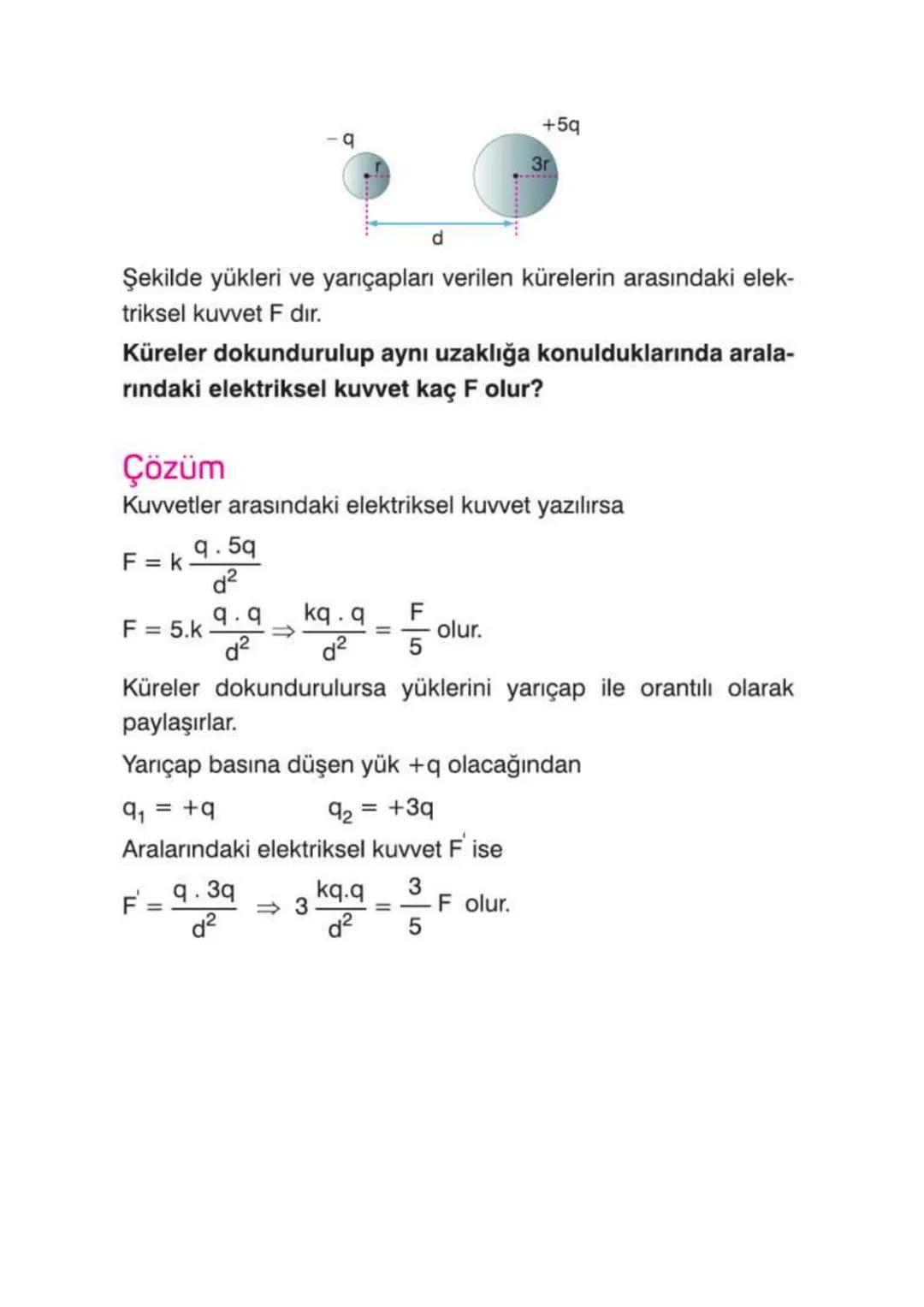 Elektriksel Kuvvet ve Elektrik Alan
ELEKTRİKSEL KUVVET
* Yüklü cisimler arasında bir itme ya da çekme kuvveti vardır. Bu kuvvet
elektriksel