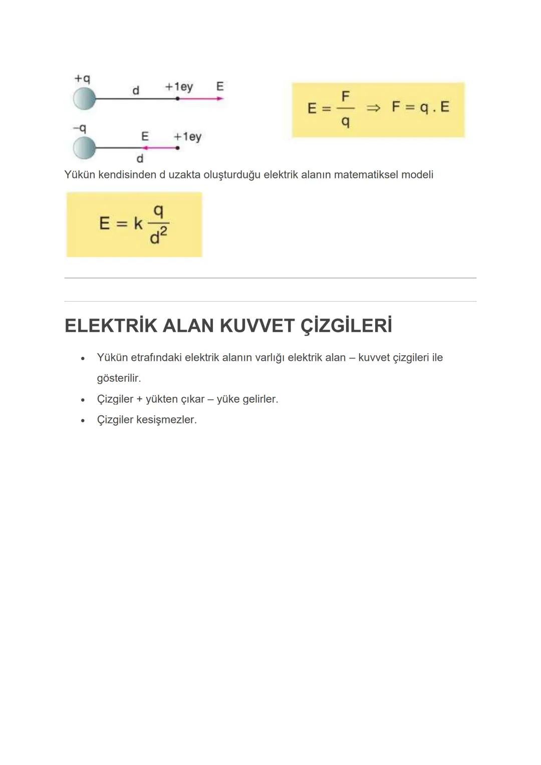 Elektriksel Kuvvet ve Elektrik Alan
ELEKTRİKSEL KUVVET
* Yüklü cisimler arasında bir itme ya da çekme kuvveti vardır. Bu kuvvet
elektriksel