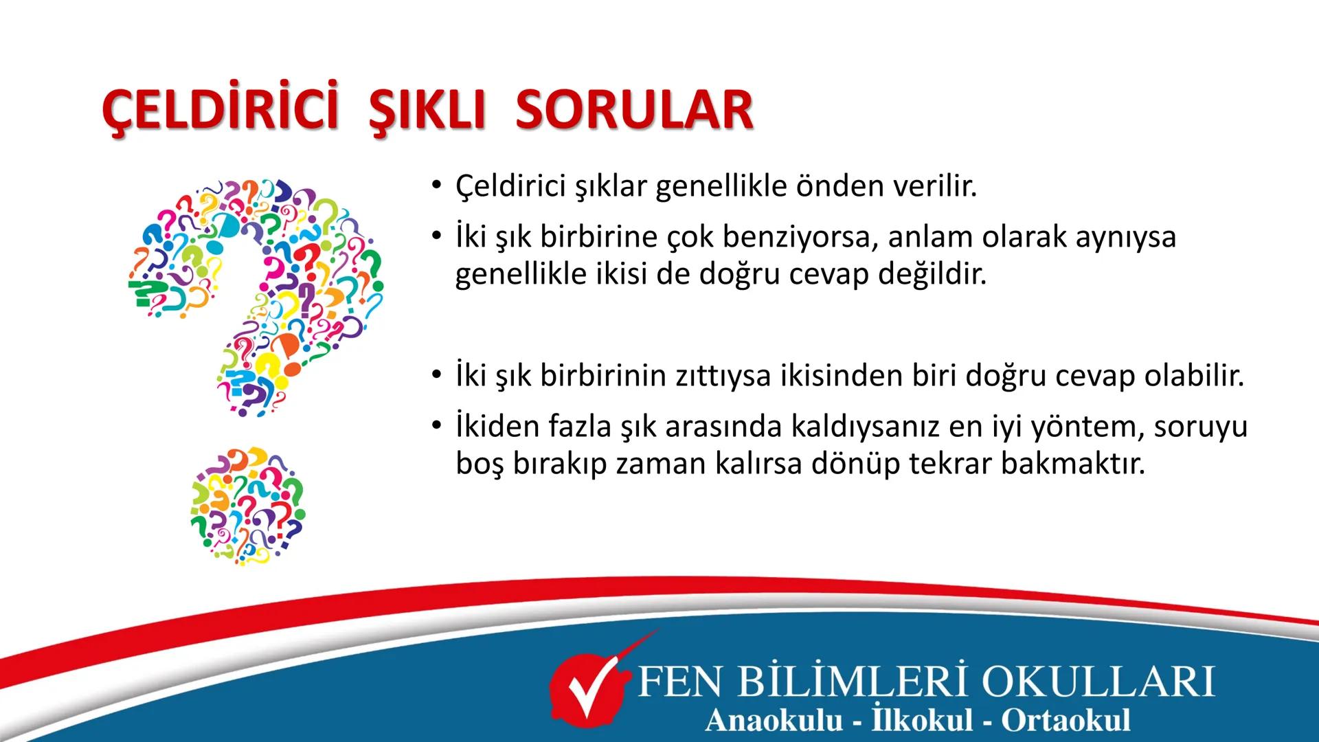 0
11
12
13
14
15
16
17
TEST ÇÖZME TEKNİKLERİ
ve
SINAV TAKTİKLERİ
FEN BİLİMLERİ OKULLARI
Anaokulu - İlkokul - Ortaokul # LGS'de başarılı olma