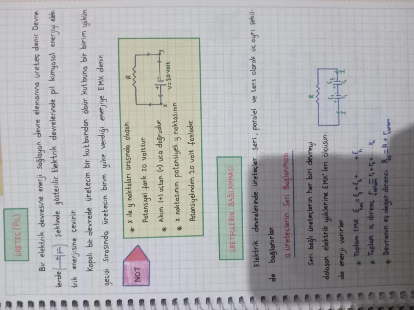 FİZİK
1. ÜNİTE ELEKTRİK VE MANYETİZMA
ELEKTRİK AKIMI
Bir iletken telin uçlarına bir ureteç bağlandığında serbest elektronlara
elektriksel ku