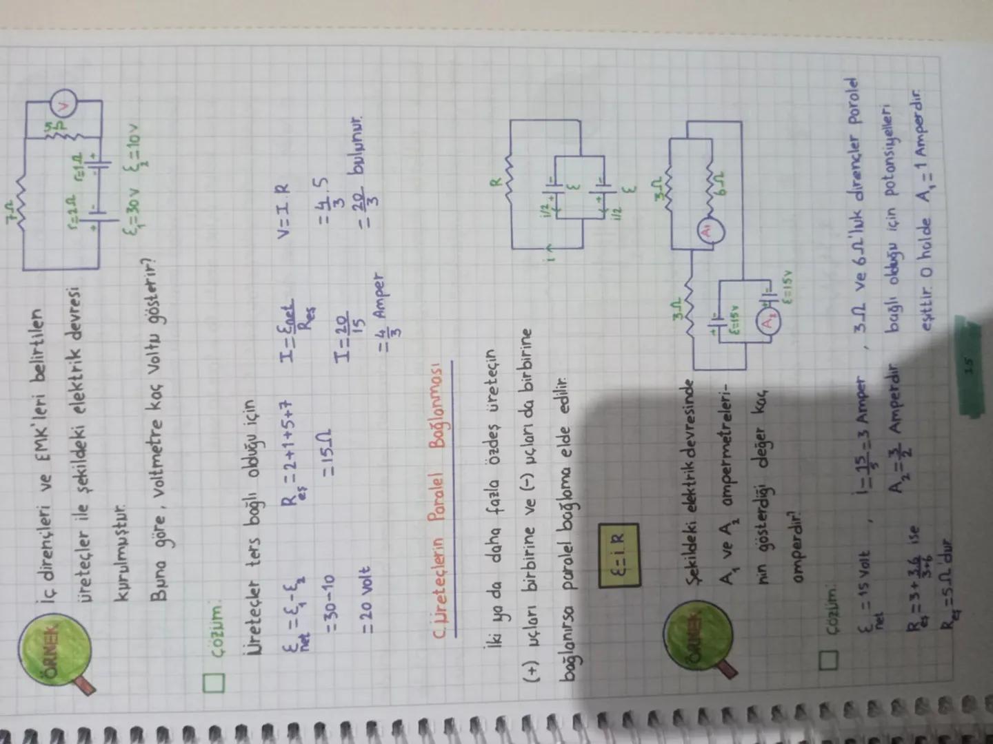 FİZİK
1. ÜNİTE ELEKTRİK VE MANYETİZMA
ELEKTRİK AKIMI
Bir iletken telin uçlarına bir ureteç bağlandığında serbest elektronlara
elektriksel ku