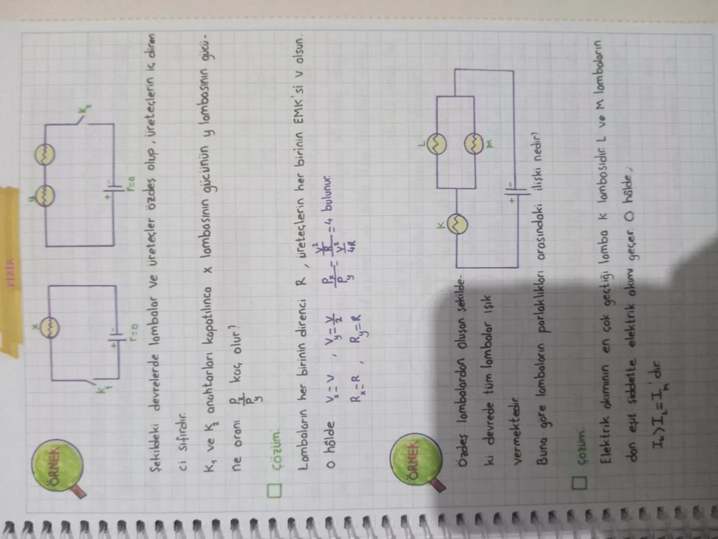 FİZİK
1. ÜNİTE ELEKTRİK VE MANYETİZMA
ELEKTRİK AKIMI
Bir iletken telin uçlarına bir ureteç bağlandığında serbest elektronlara
elektriksel ku